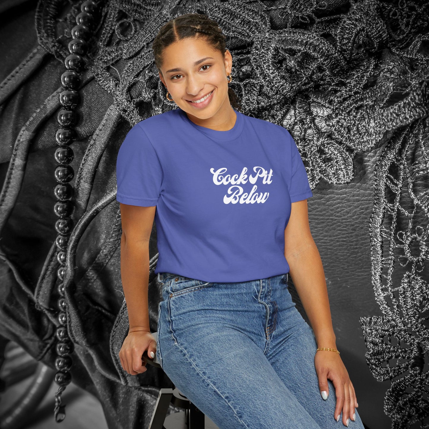 C*ck Pit Below | Bold Adult Humor Shirt for Naughty Gift Swaps or for the daring who like bold fashion