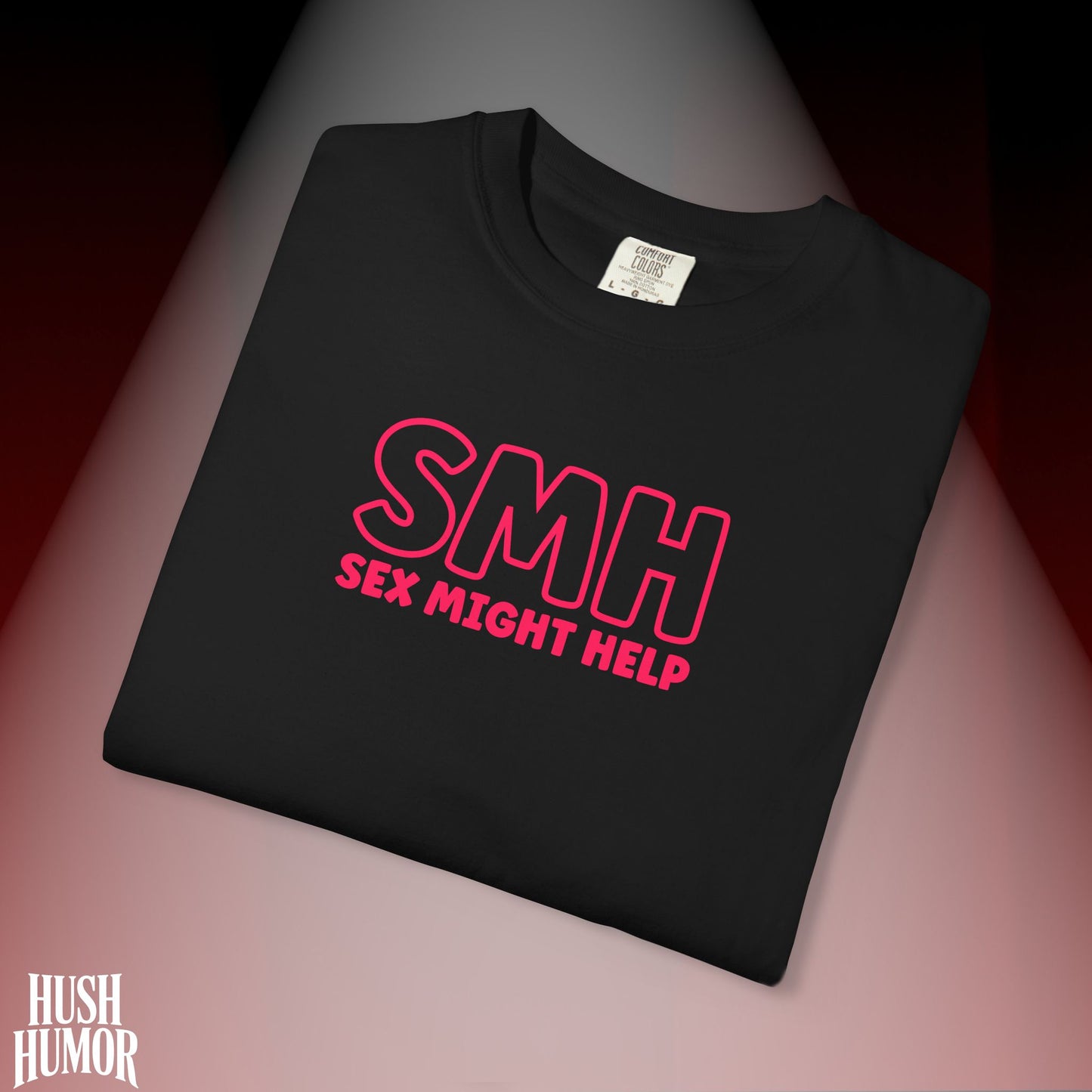SMH Sex Might Help T-Shirt | Funny Comfort Colors Bold Statement Tee | Inappropriate Concert Shirt for Naughty Women | Festival Summer Top