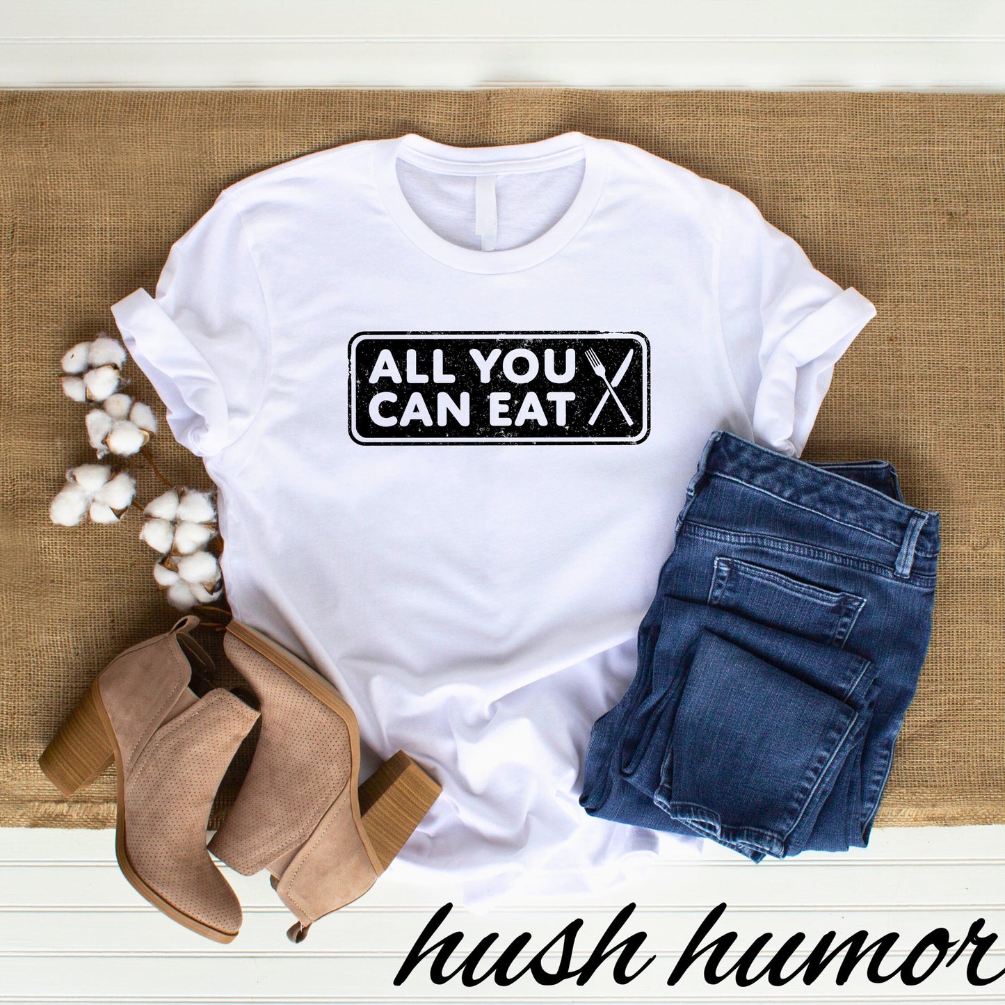All You Can Eat Naughty Girl Comfort Colors Tee | Dirty Gift for Her | NSFW Hot Wife Shirt