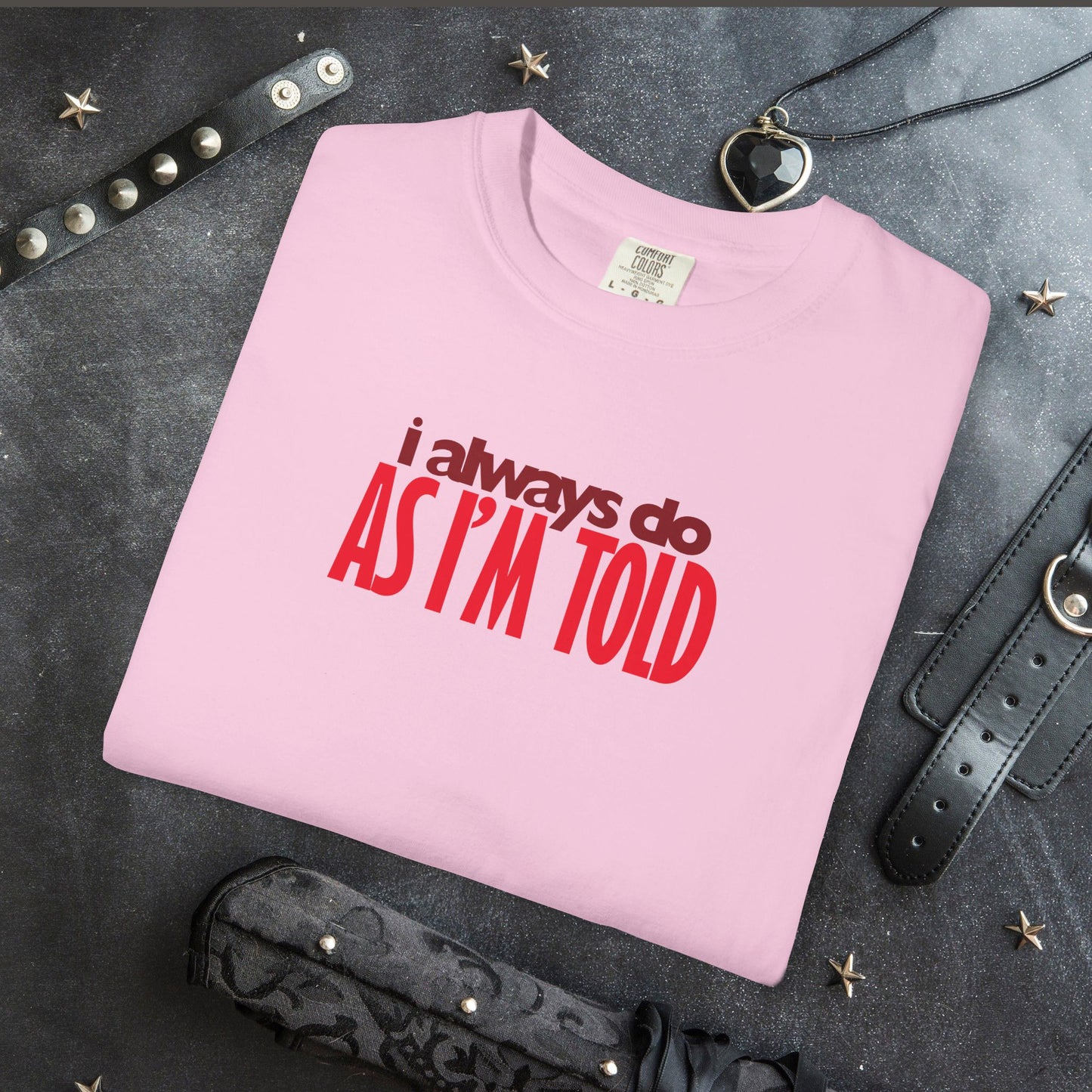BDSM Apparel I Always Do As I'm Told Tee, Kink Fashion Shirt, Submissive Lover Gift