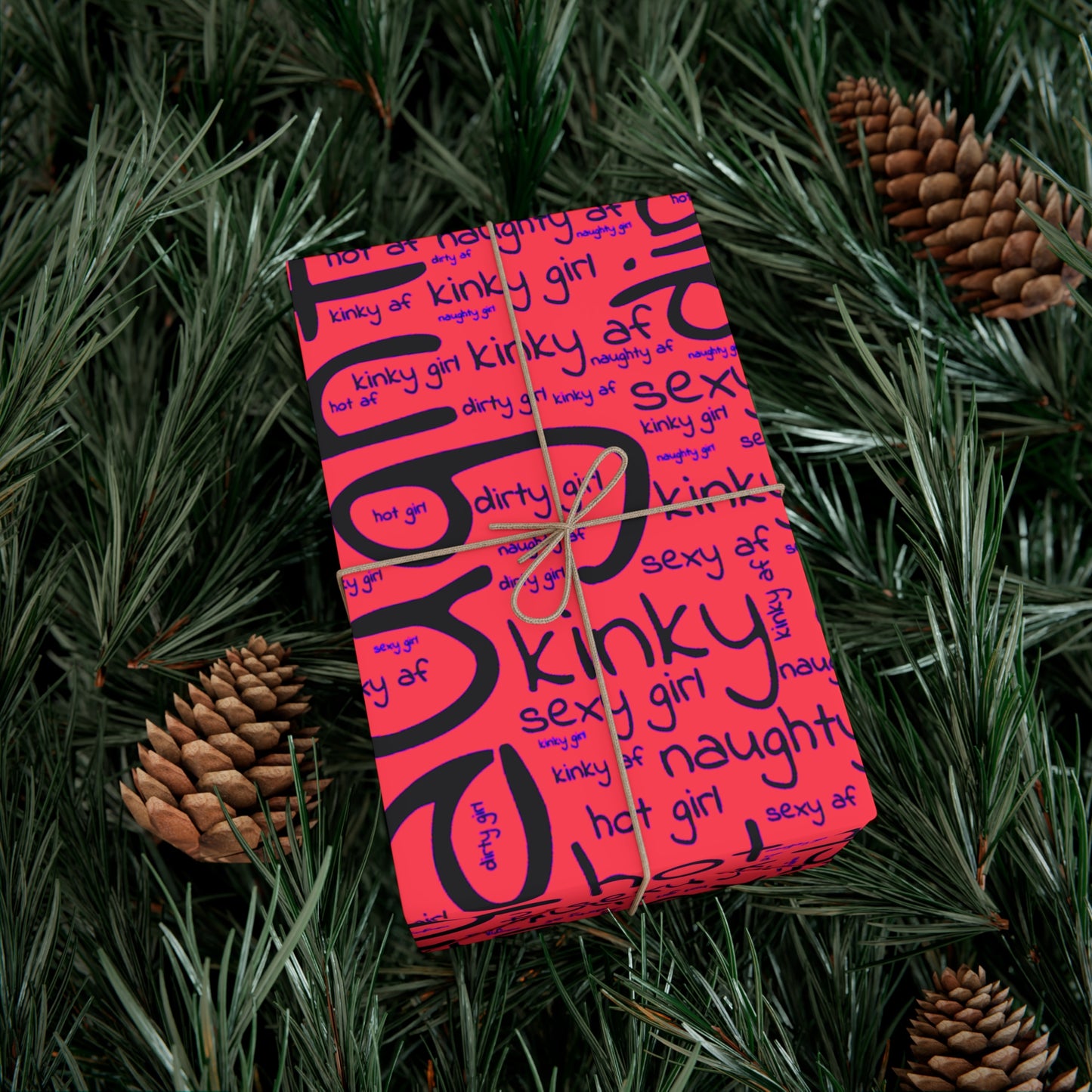 Naughty AF Wrapping paper, special occasion wrapping paper for hot girls