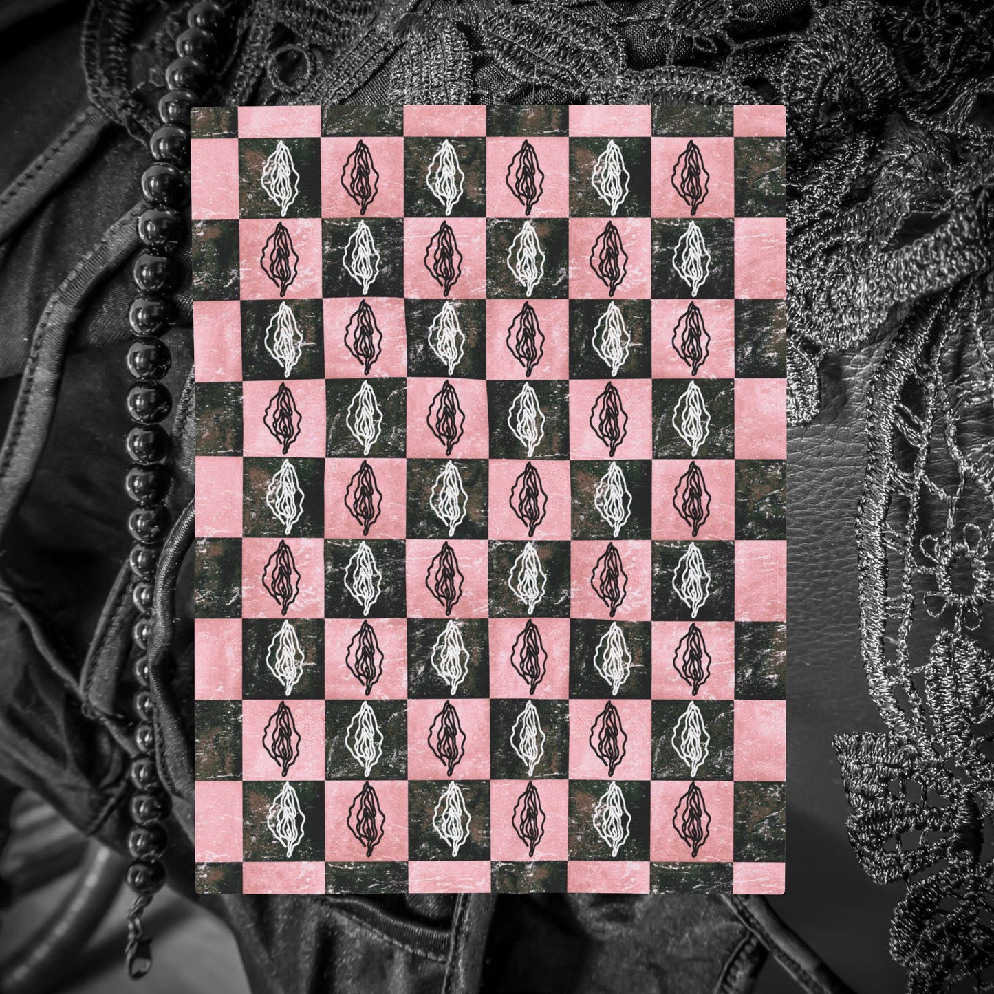 Vintage Style Female Sex Print Blanket, Sexy Feminist gift, Lesbian Bachelorette Gift idea