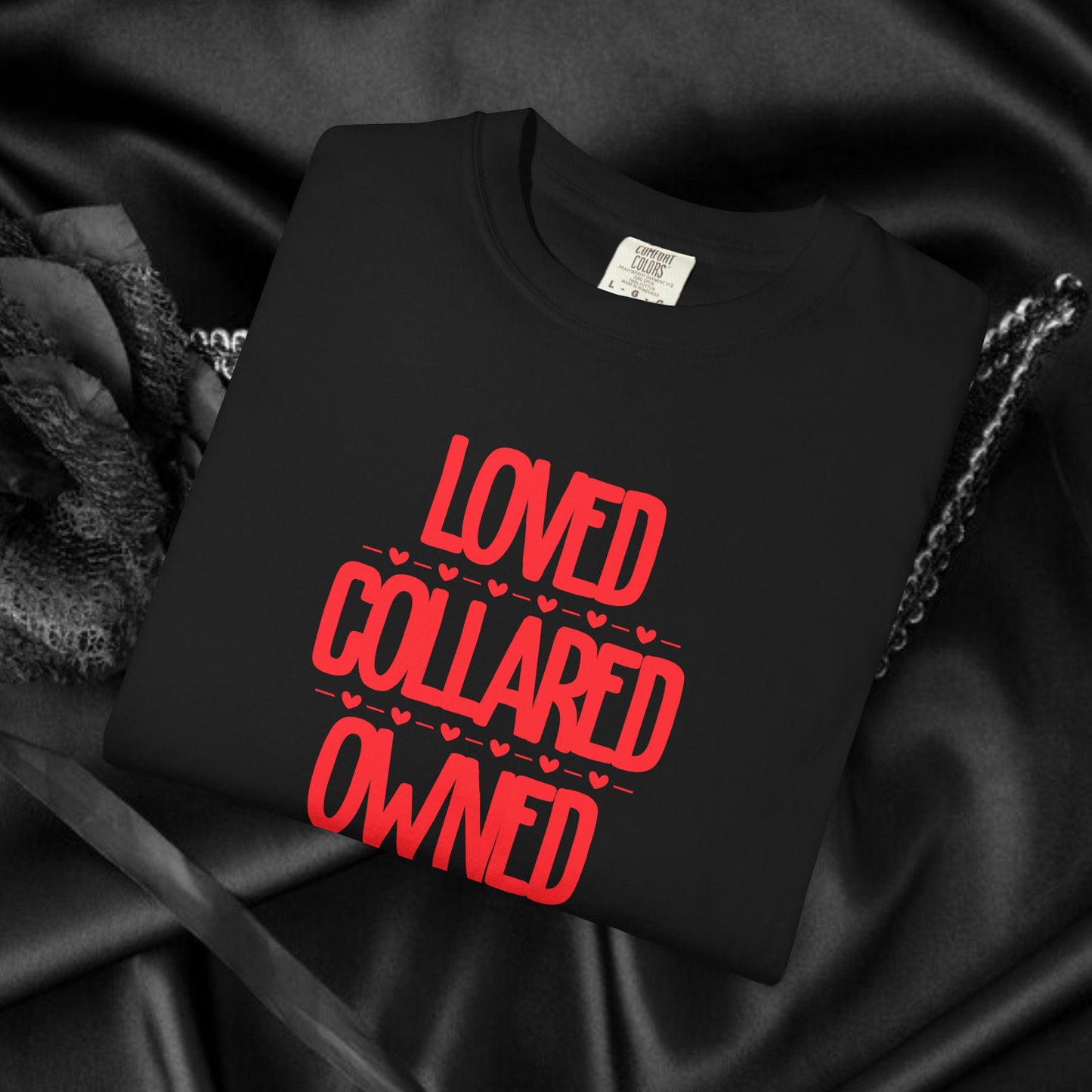 BDSM Loved Collared Owned Submissive T-shirt, Unisex Kinky Tee, Submissive Wife Gift, BDSM Apparel