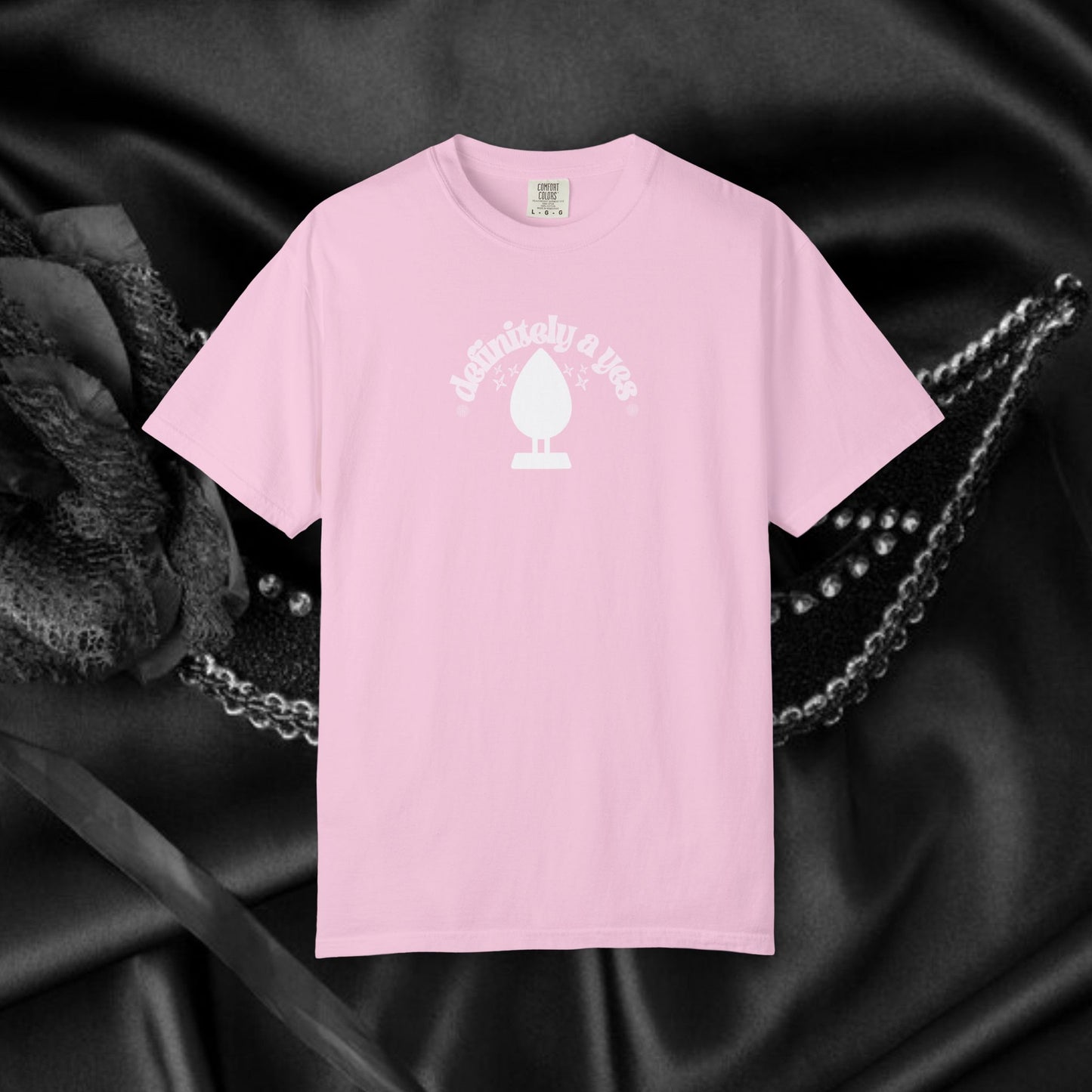 Definitely a Yes for Butt Plug Naughty Women’s Shirt – Adult Humor Comfort Colors Tee, Offensive Inappropriate Gag Gift