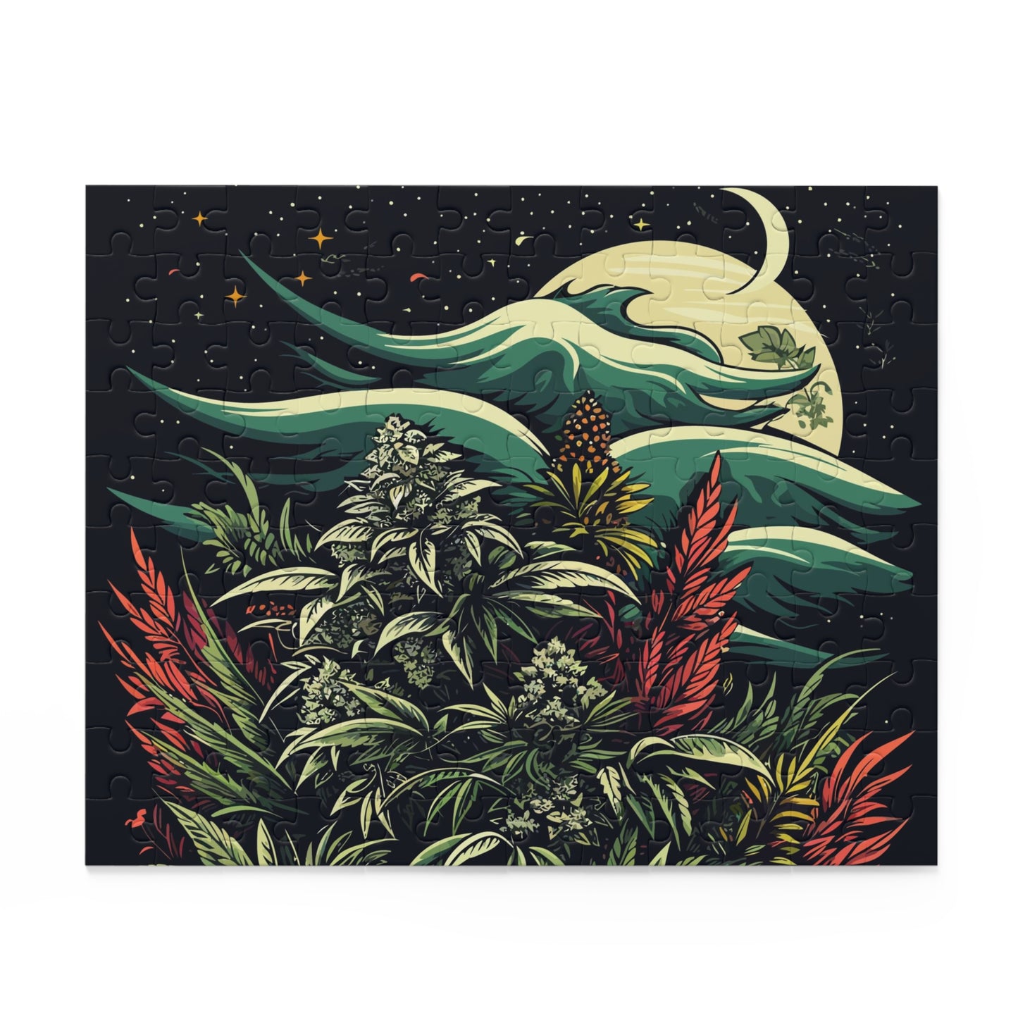 Take a Trip to the Party Side of the Moon Puzzle – Bold Night Jungle Jigsaw