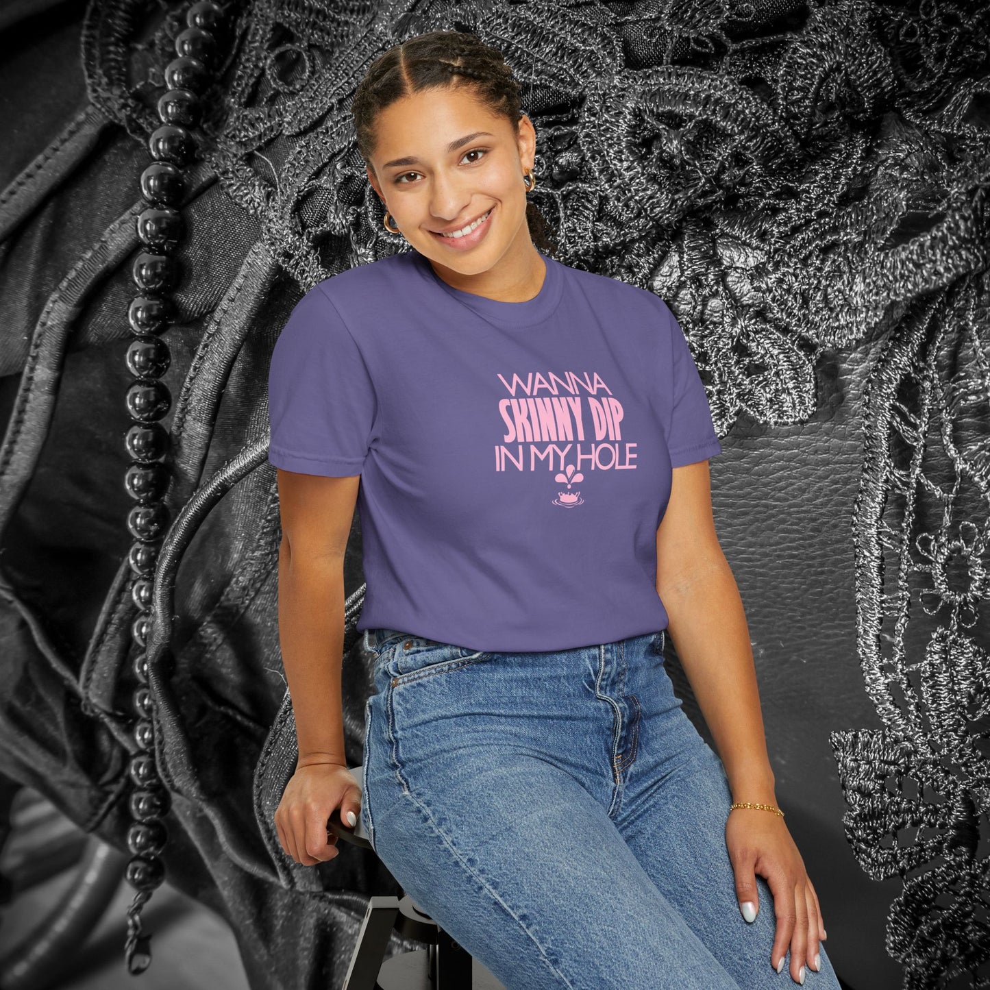 Wanna Skinny Dip in My Hole T-Shirt – Sexy Suggestive Women’s Naughty Summer Party Tee