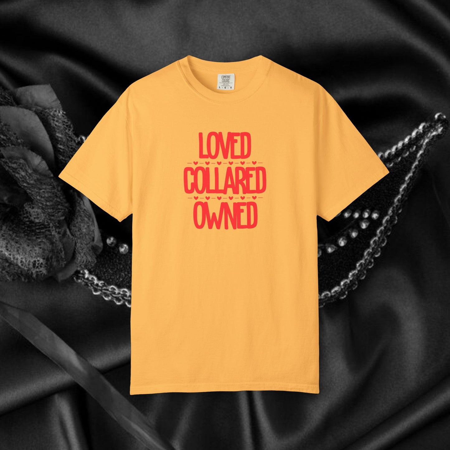 BDSM Loved Collared Owned Submissive T-shirt, Unisex Kinky Tee, Submissive Wife Gift, BDSM Apparel