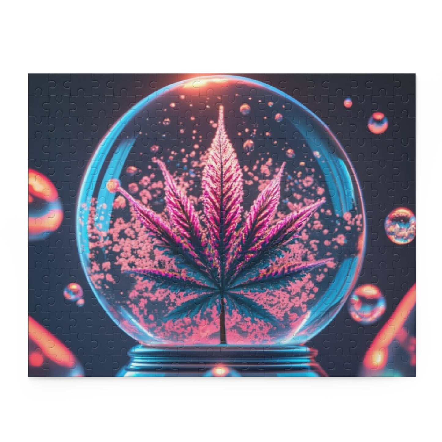 Bubble Vision – Electric Pink Leaf Orb Puzzle for Adults looking for a chill activity