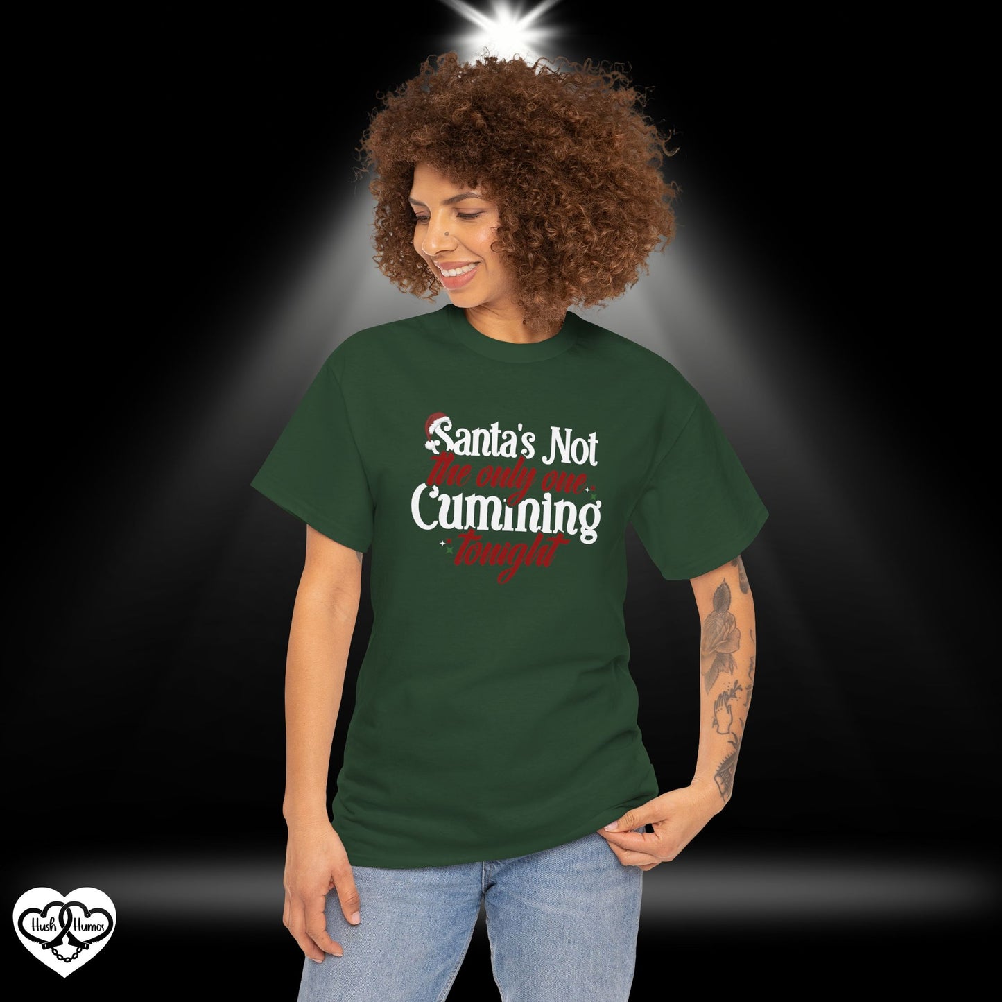 Santa’s Not the Only One Cumming Tonight Shirt – Naughty Christmas Tee for Adults, Funny Holiday Party Shirt, Sexy Xmas Gift