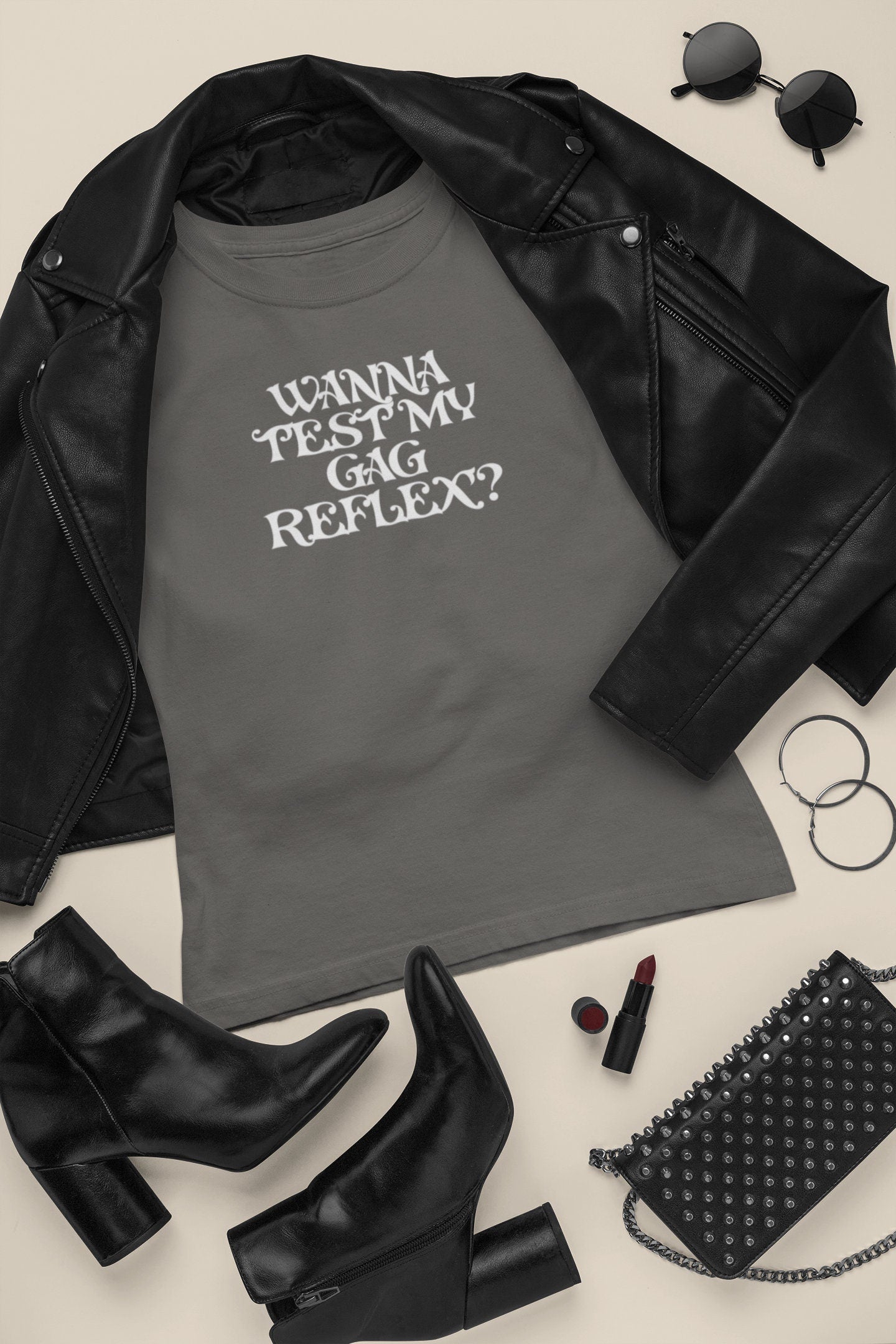 Wanna Test My Gag Reflex T-Shirt – Oral Sex Comfort Colors Tee, Funny NSFW Dirty Shirt, Gender Neutral Naughty Graphic Tee