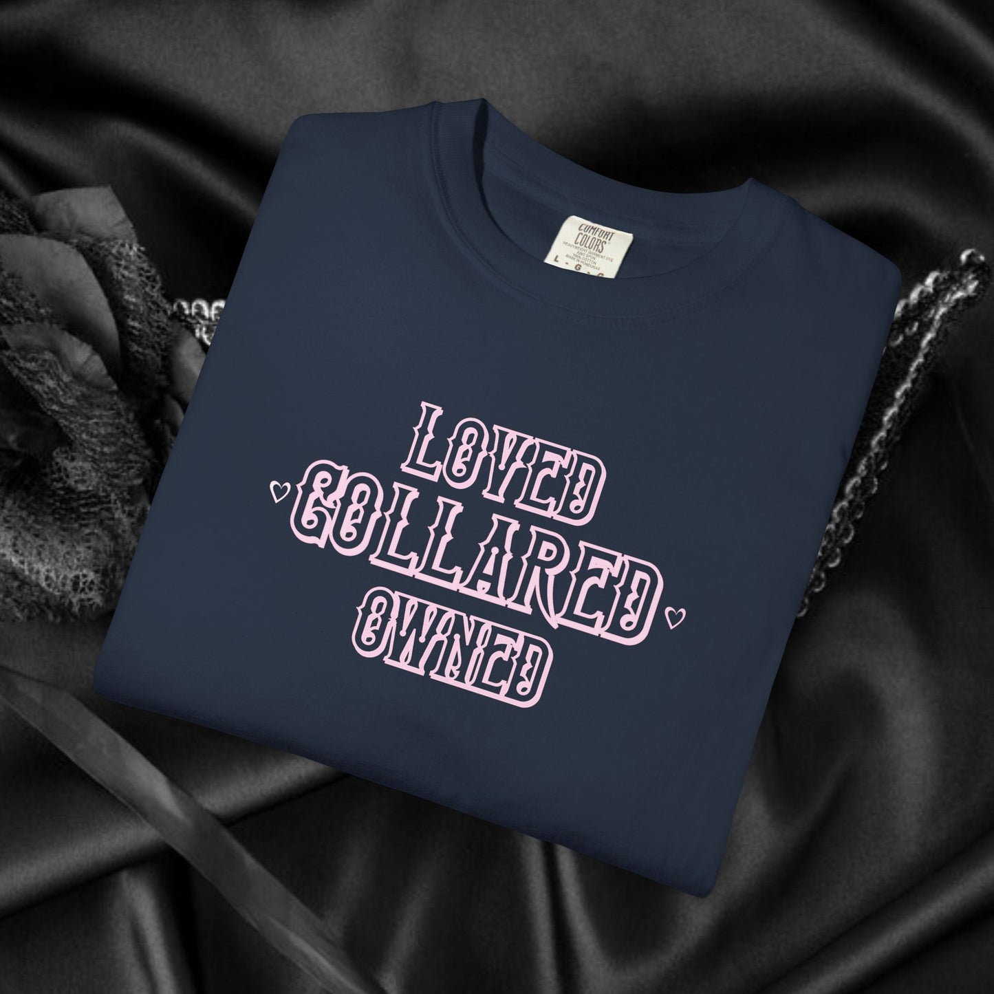 Submissive BDSM Loved Collared Owned T-shirt, Unisex Kinky Tee, Submissive Wife Gift