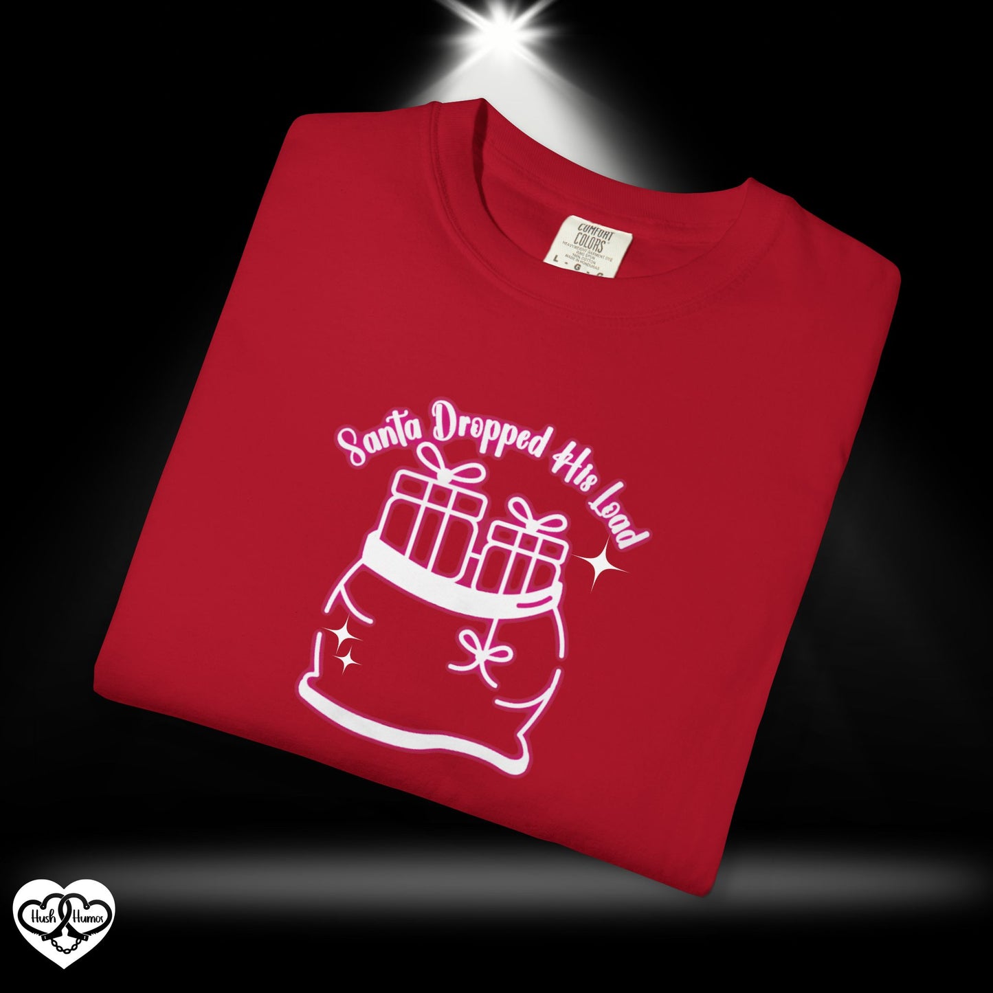 Santa Dropped His Load Naughty Christmas T-Shirt – Funny Adult Xmas Tee