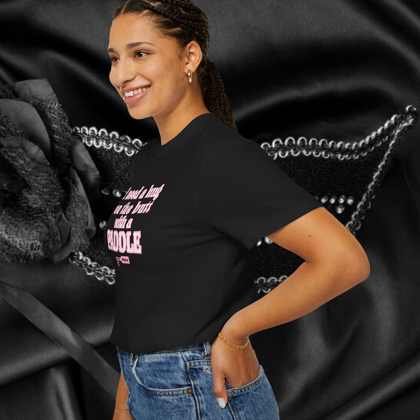 I need a Hug on the Butt With a Paddle tshirt, BDSM Themed Cute Submissive Apparel for her