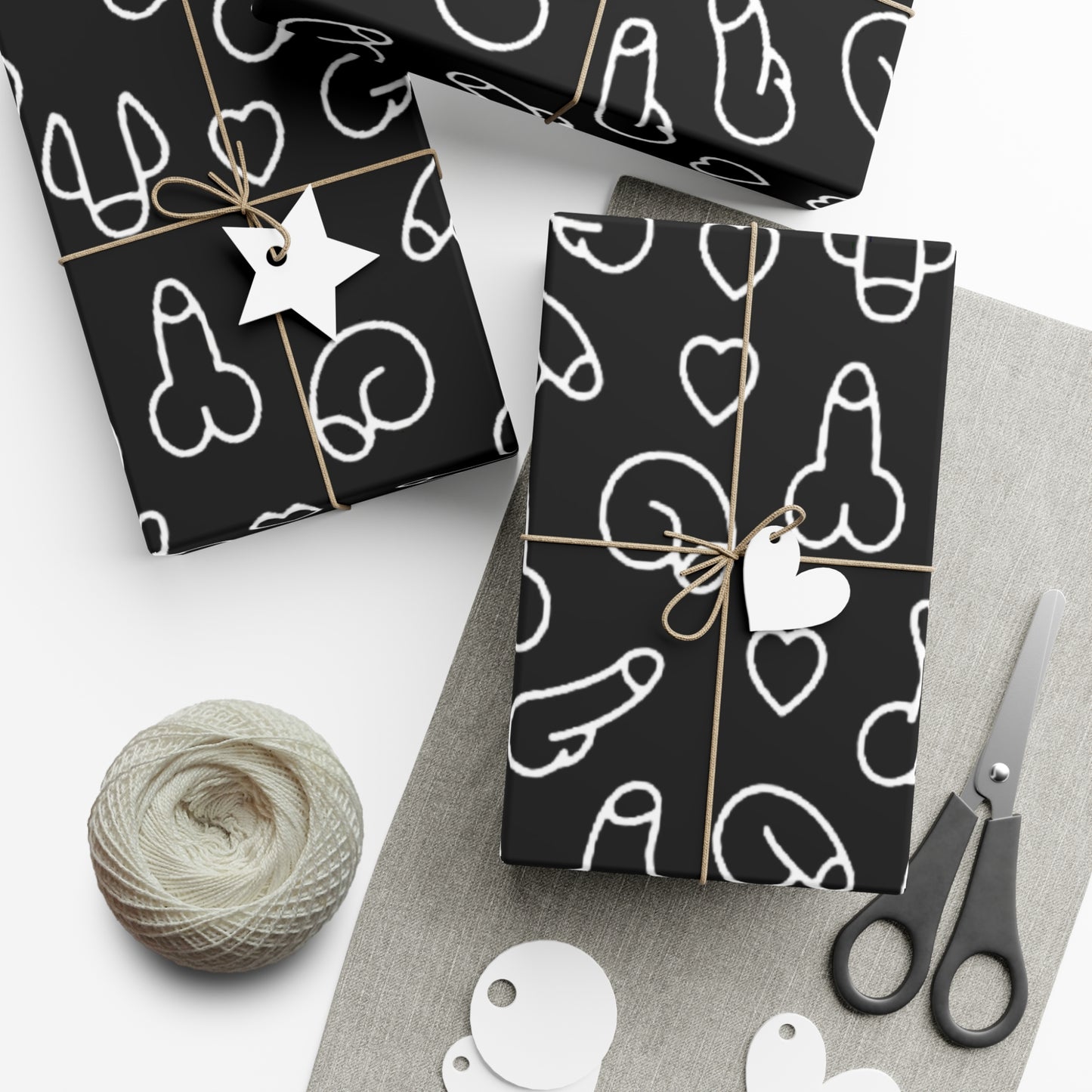 Penis Wrapping Paper – Funny Naughty NSFW D*ck Gift Wrap, Adult Humor Gag Gift Paper
