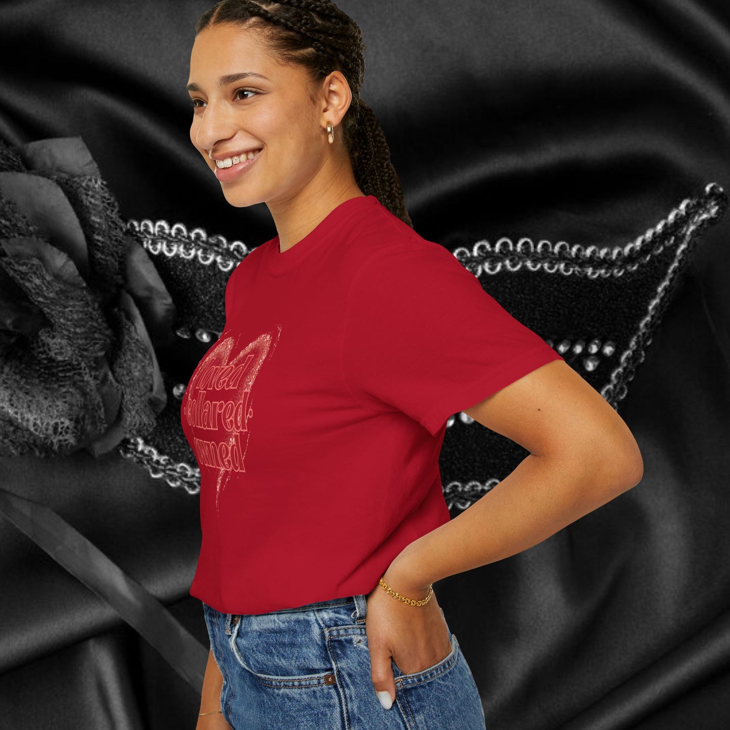 BDSM apparel Loved Collared Owned Submissive T-shirt, Submissive Wife kinky gift