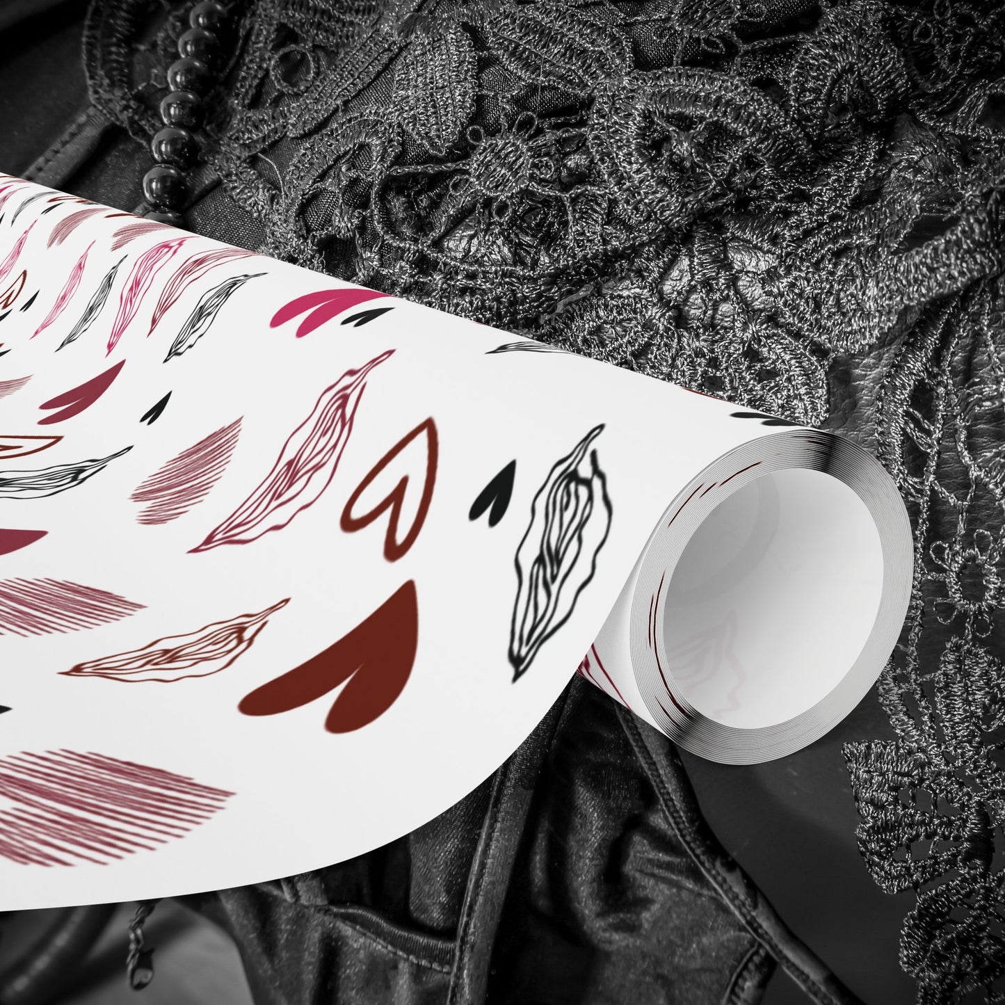 Sexy Vagina Heart Wrapping Paper β Naughty Lesbian Gift Wrap for Bachelorettes, Feminist Gifts & Adult Occasions