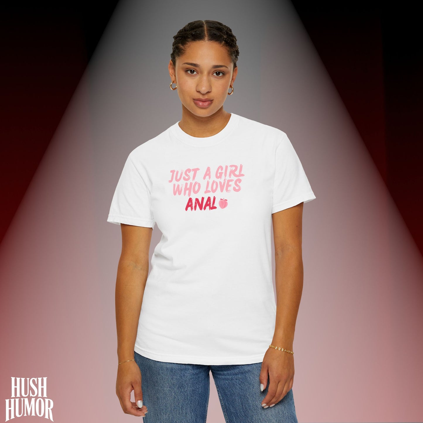 Just a Girl Who Loves A*al Shirt – Naughty NSFW T-Shirt for Hot Wife, Inappropriate Dirty Graphic Tee, Offensive Risqué Apparel for Women, Sexy Summer Shirt