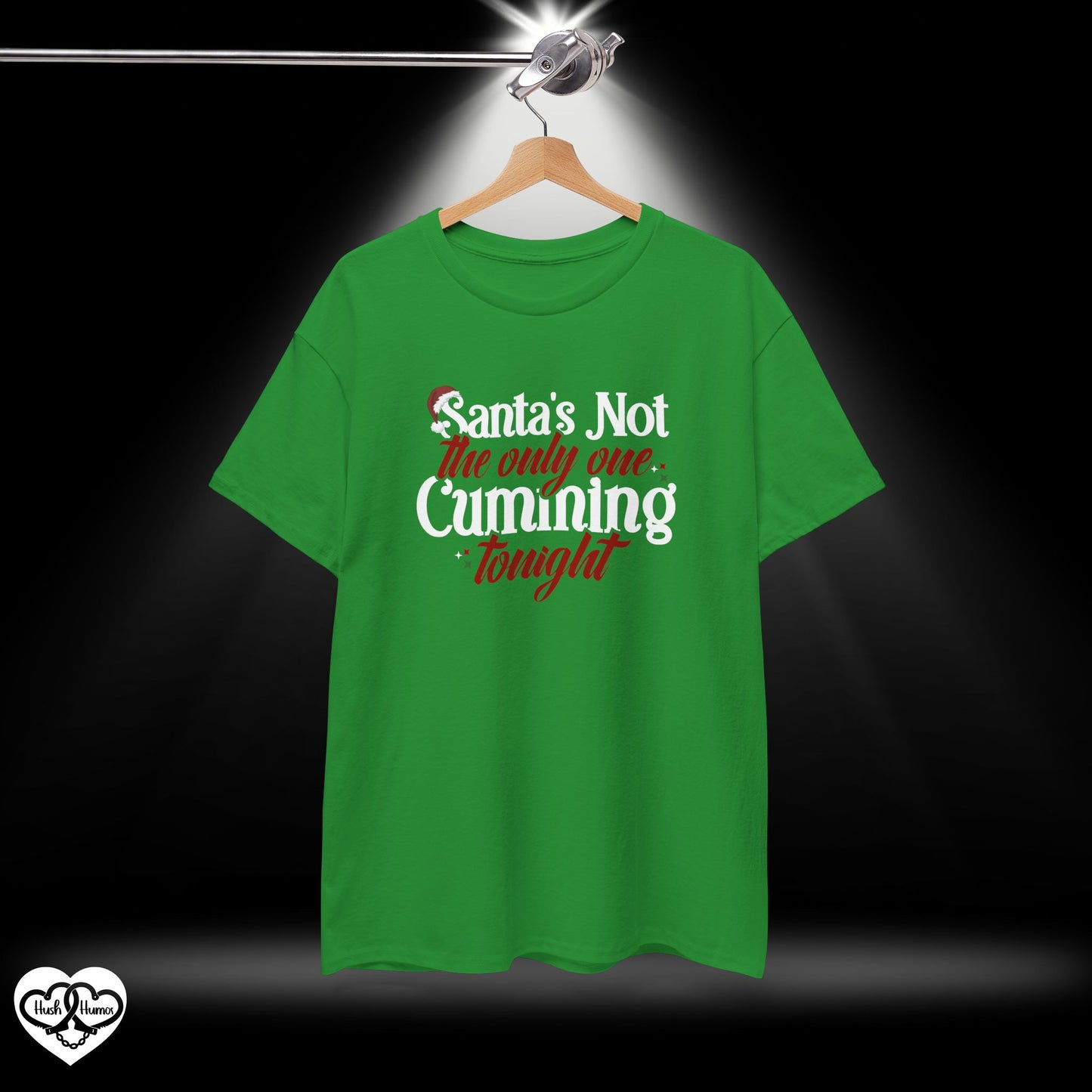 Santa’s Not the Only One Cumming Tonight Shirt – Naughty Christmas Tee for Adults, Funny Holiday Party Shirt, Sexy Xmas Gift