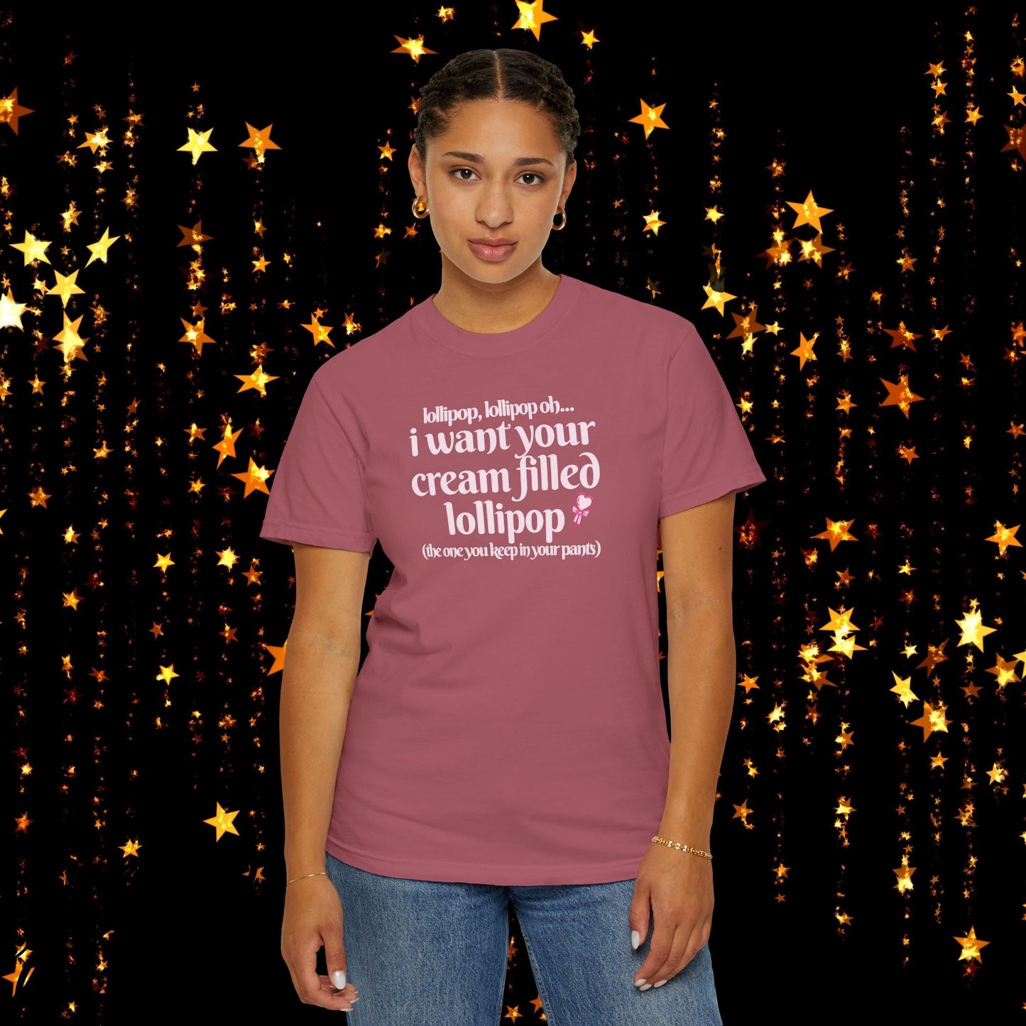 Sexually suggestive lollipop T-shirt, funny innuendo gift for hot wife, hot girl summer outfit, sexy party apparel