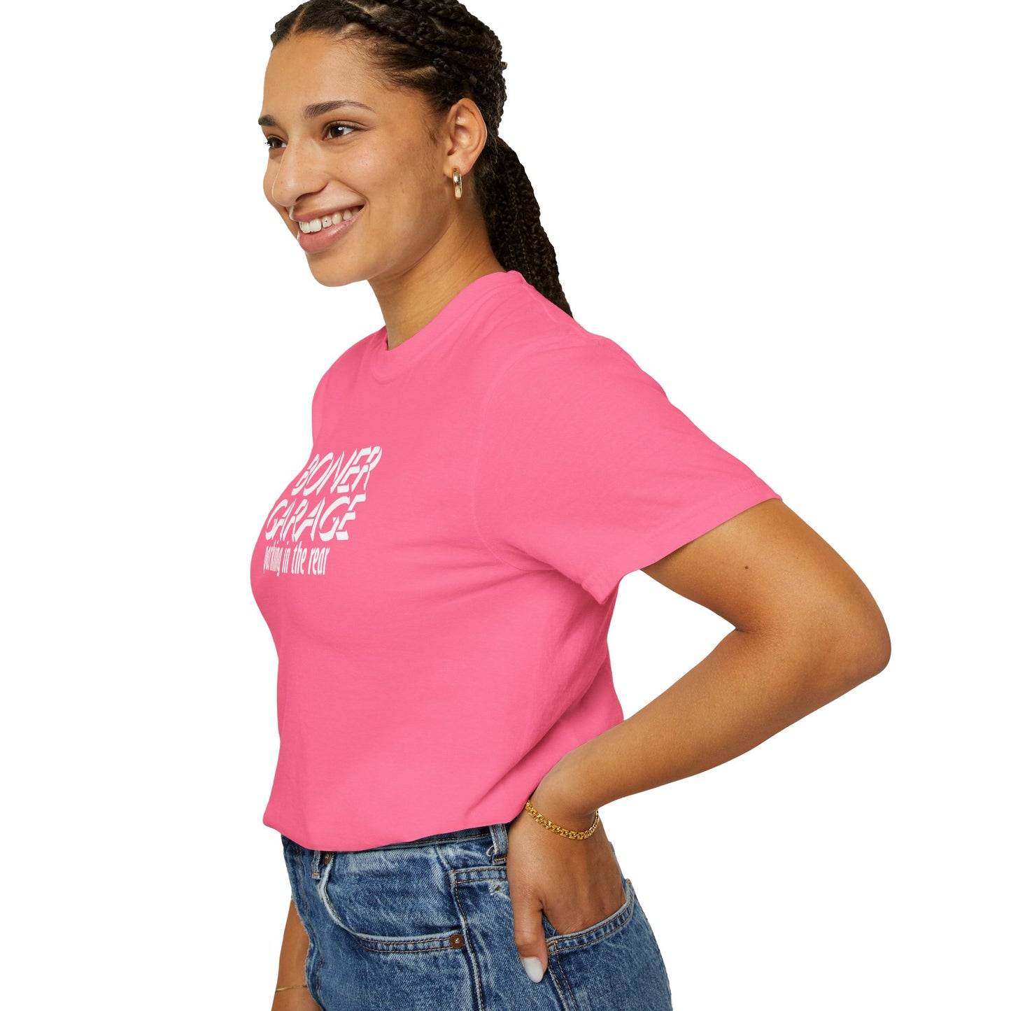 Boner Garage Parking in the Rear Naughty Women’s T-Shirt – Offensive Summer Party Tee, Funny Hot Mom Gift