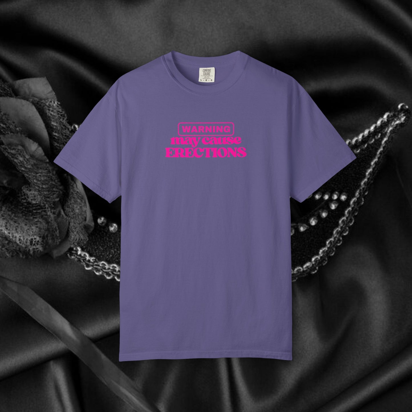 WARNING May Cause Erections Naughty Unisex T-Shirt – Inappropriate Comfort Colors Tee for Women