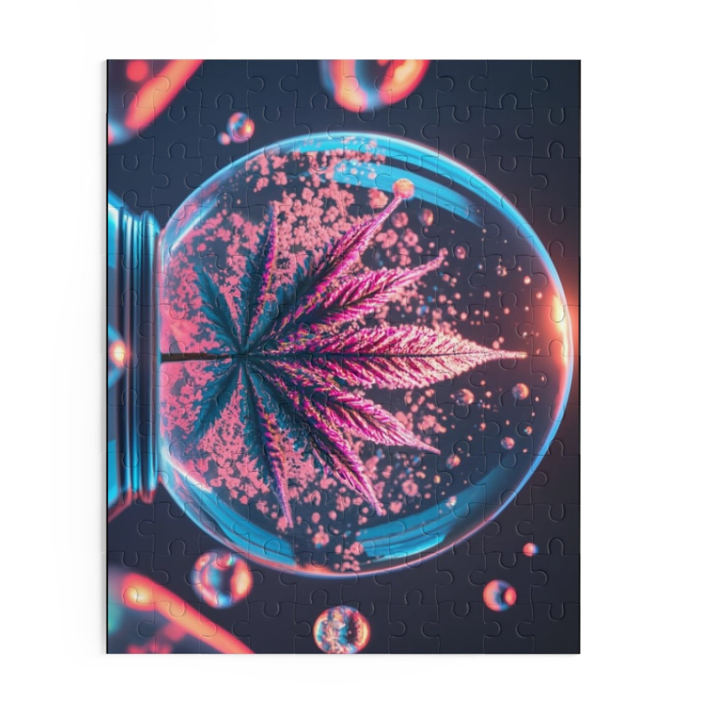 Bubble Vision – Electric Pink Leaf Orb Puzzle for Adults looking for a chill activity