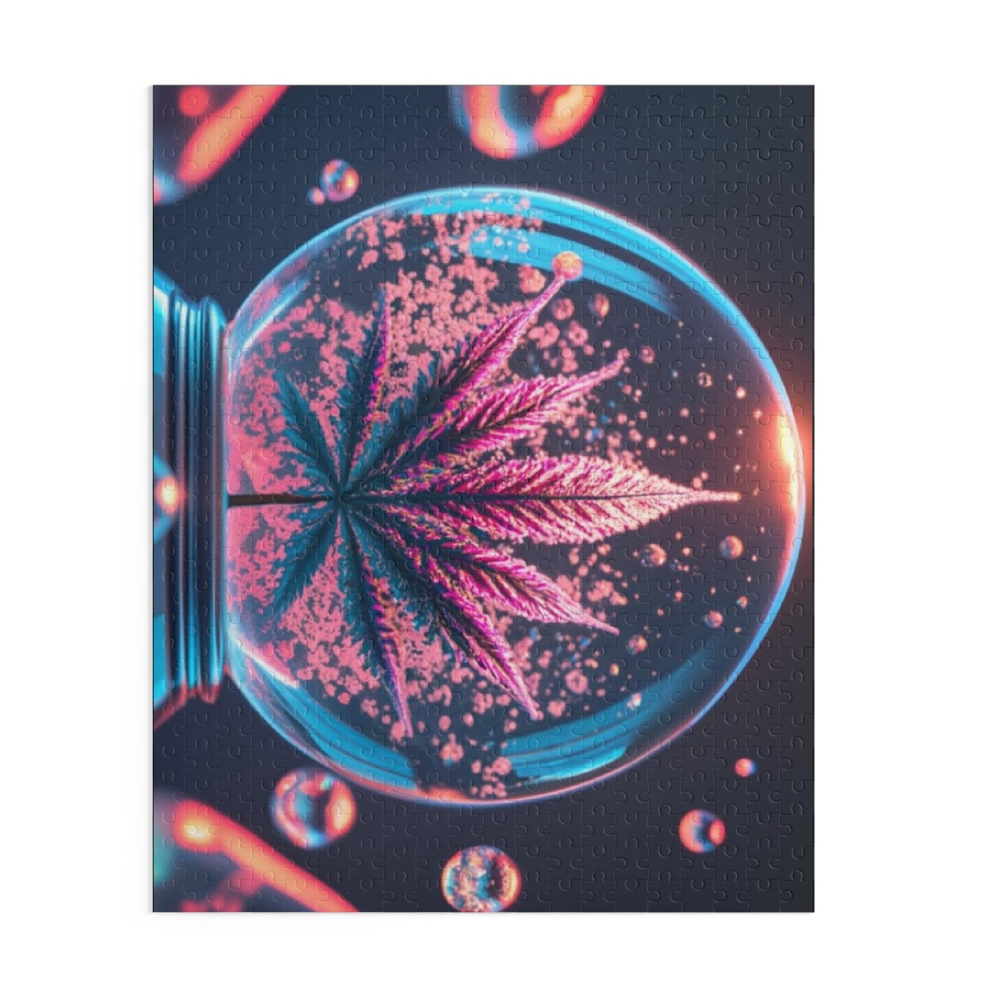 Bubble Vision – Electric Pink Leaf Orb Puzzle for Adults looking for a chill activity