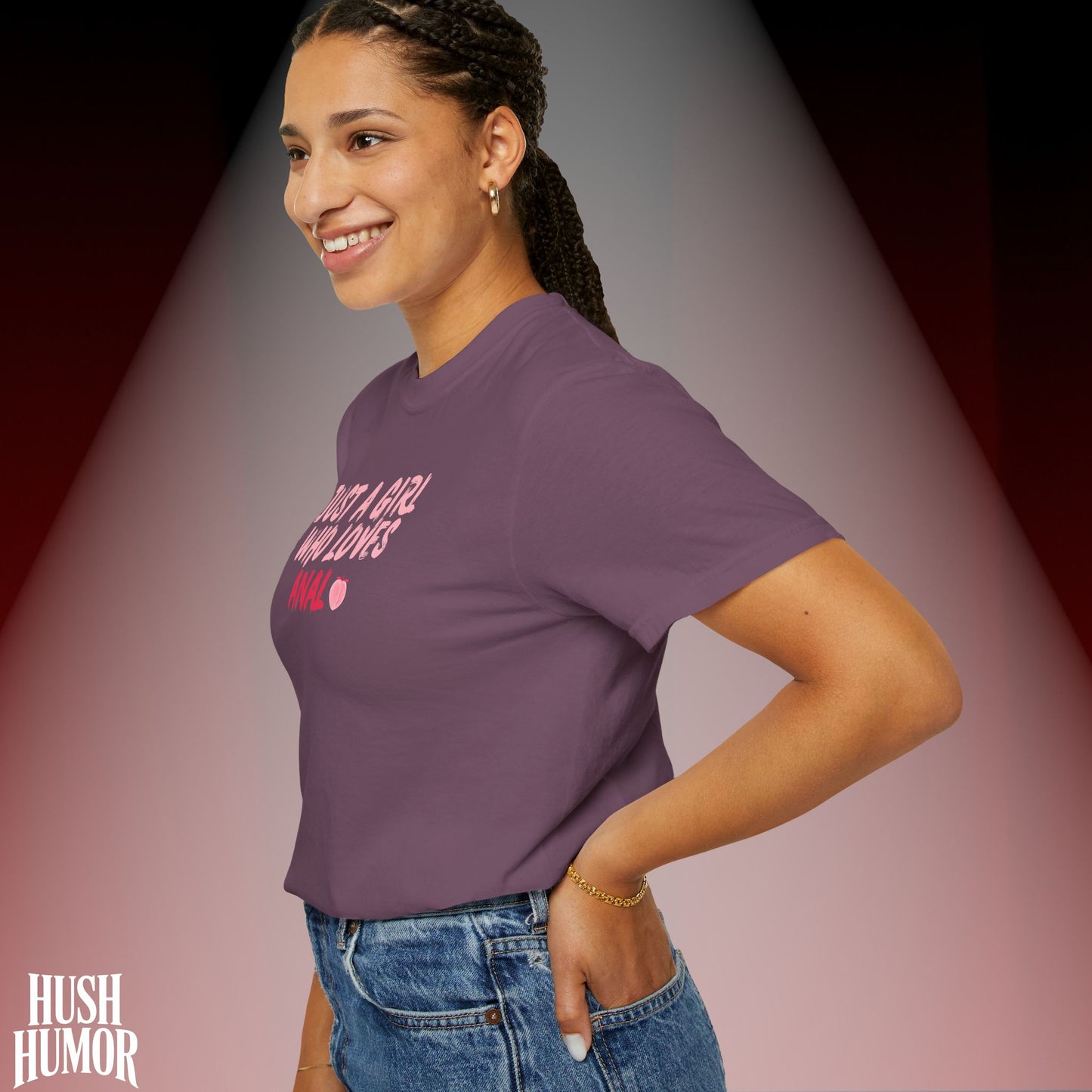 Just a Girl Who Loves A*al Shirt – Naughty NSFW T-Shirt for Hot Wife, Inappropriate Dirty Graphic Tee, Offensive Risqué Apparel for Women, Sexy Summer Shirt