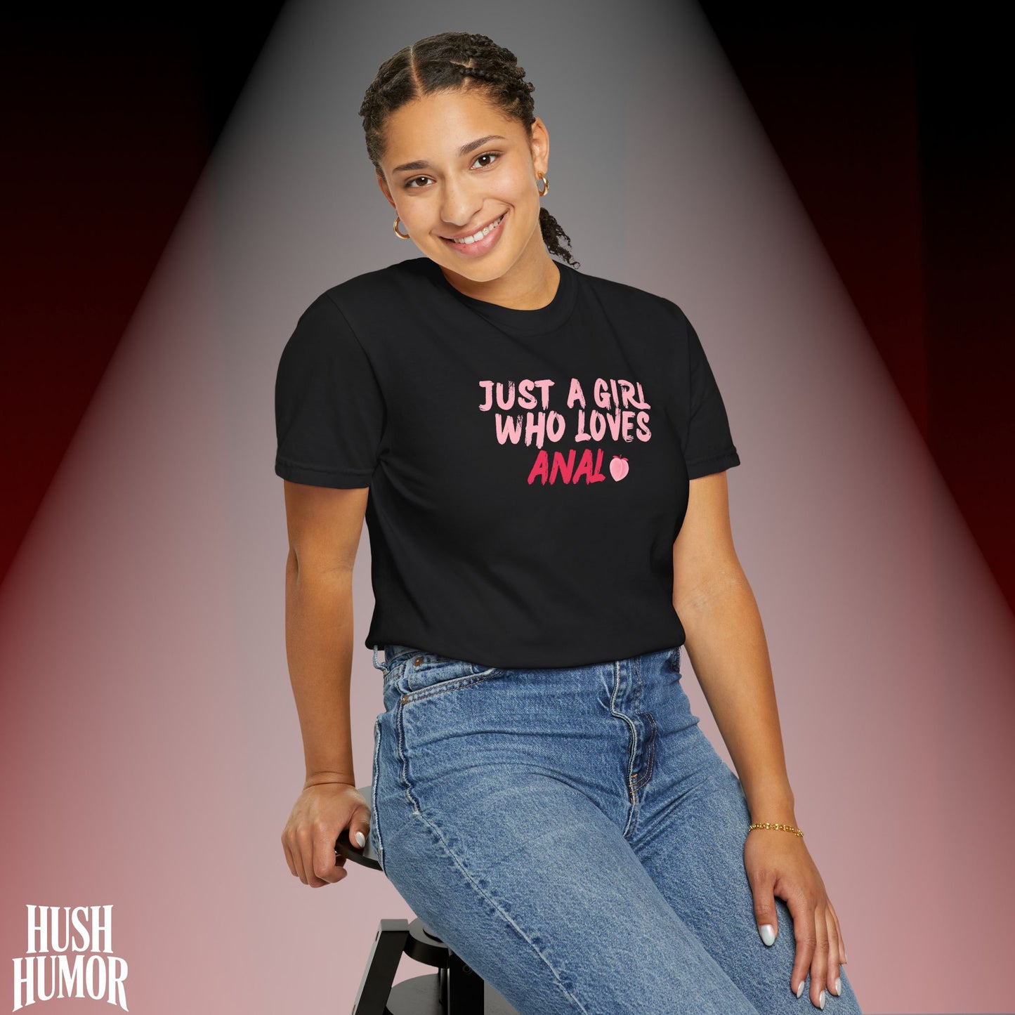 Just a Girl Who Loves A*al Shirt – Naughty NSFW T-Shirt for Hot Wife, Inappropriate Dirty Graphic Tee, Offensive Risqué Apparel for Women, Sexy Summer Shirt