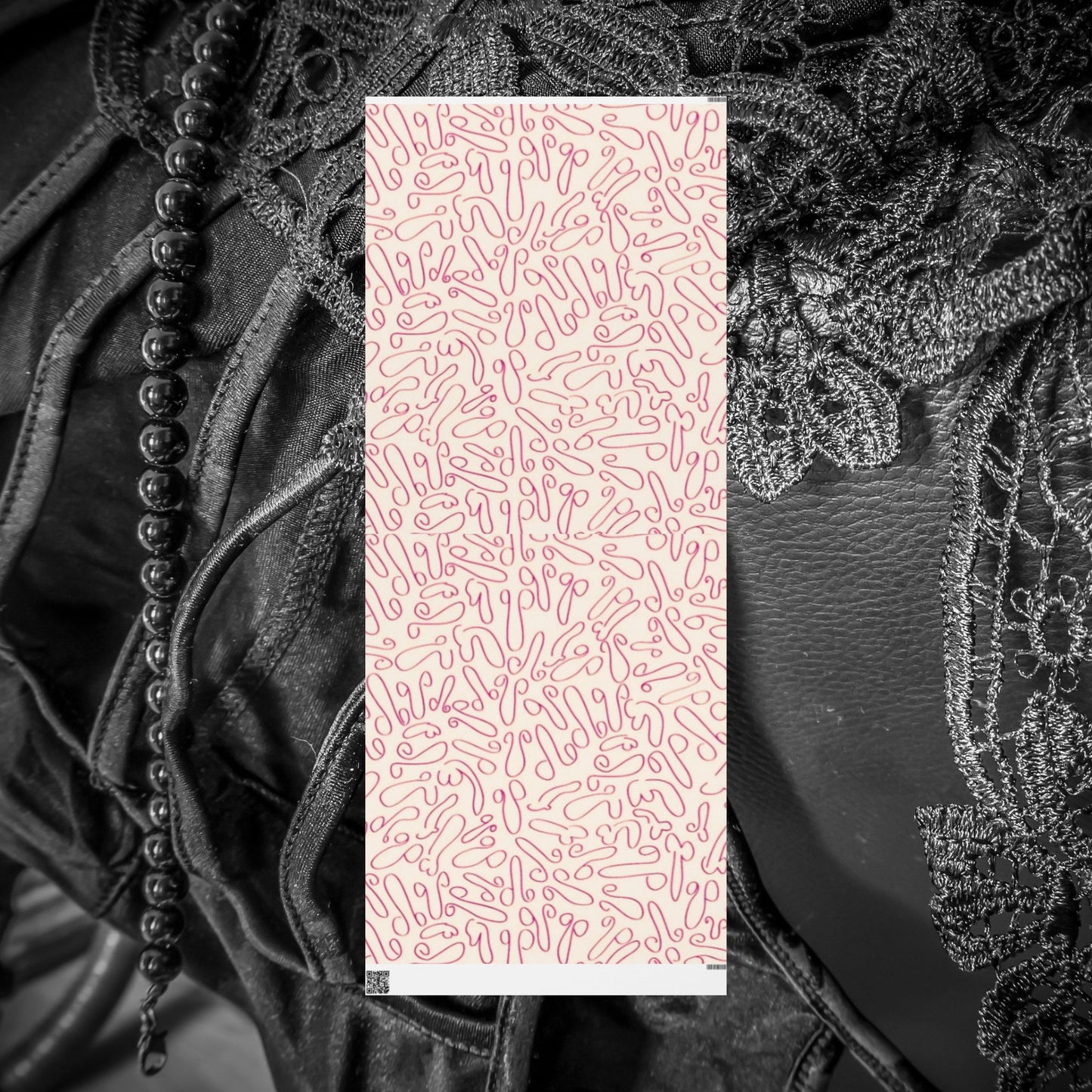 Hand drawn chic penis gift wrap for Birthdays, Holidays, Bachelorettes, Adult Naughty Paper