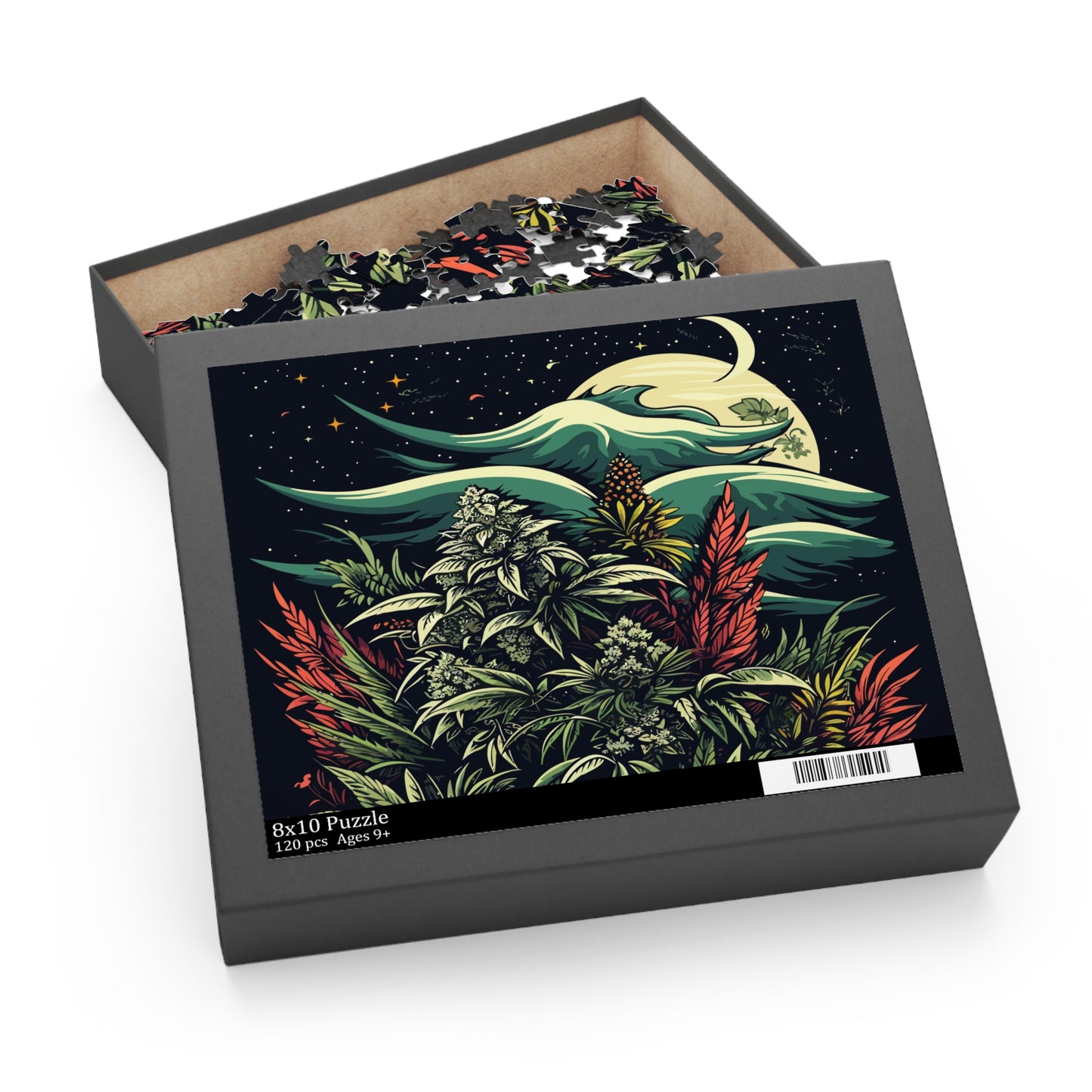 Take a Trip to the Party Side of the Moon Puzzle – Bold Night Jungle Jigsaw