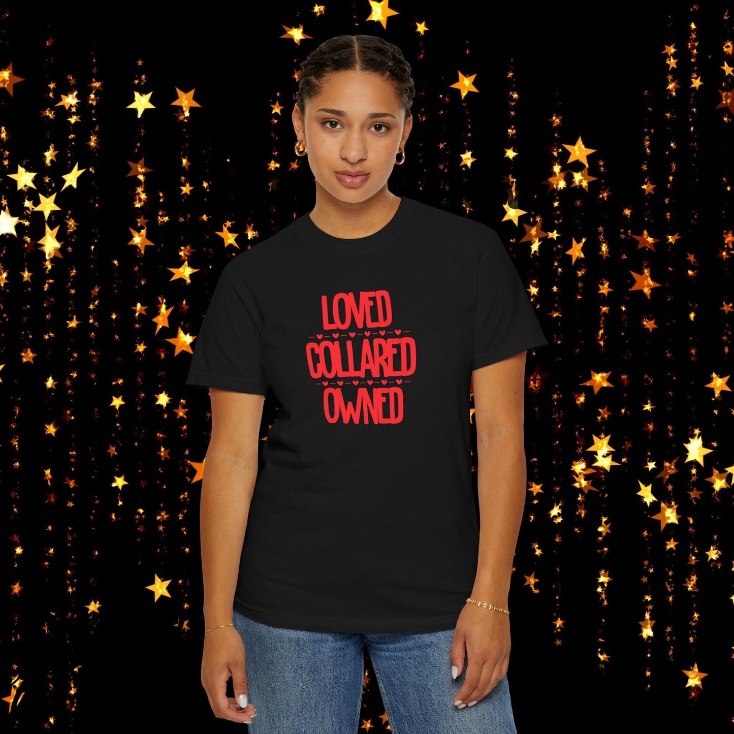 BDSM Loved Collared Owned Submissive T-shirt, Unisex Kinky Tee, Submissive Wife Gift, BDSM Apparel