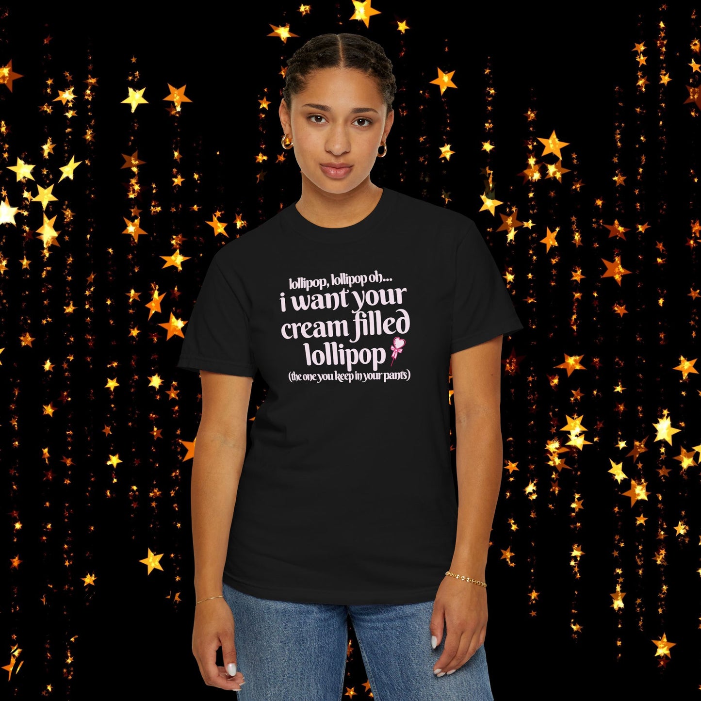 Sexually suggestive lollipop T-shirt, funny innuendo gift for hot wife, hot girl summer outfit, sexy party apparel