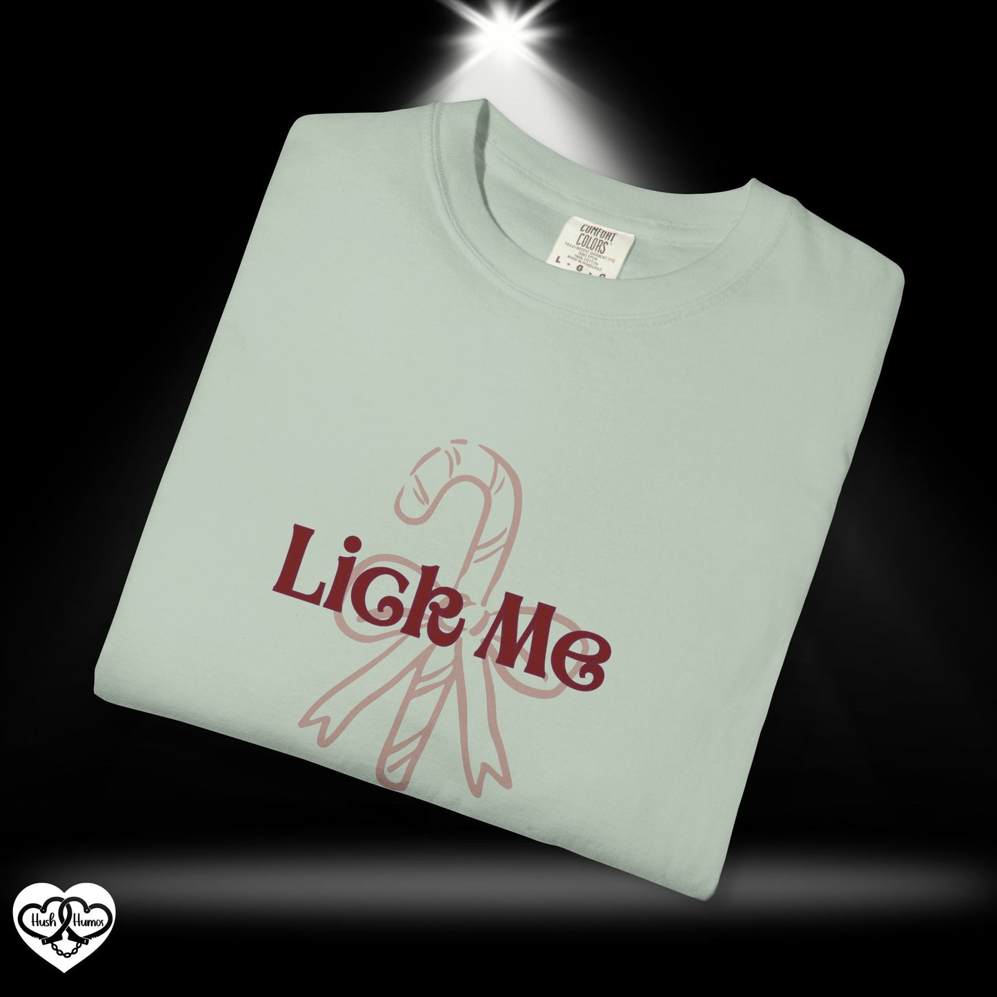 Lick Me Candy Cane Christmas Tee – Funny Adult Holiday Party Shirt