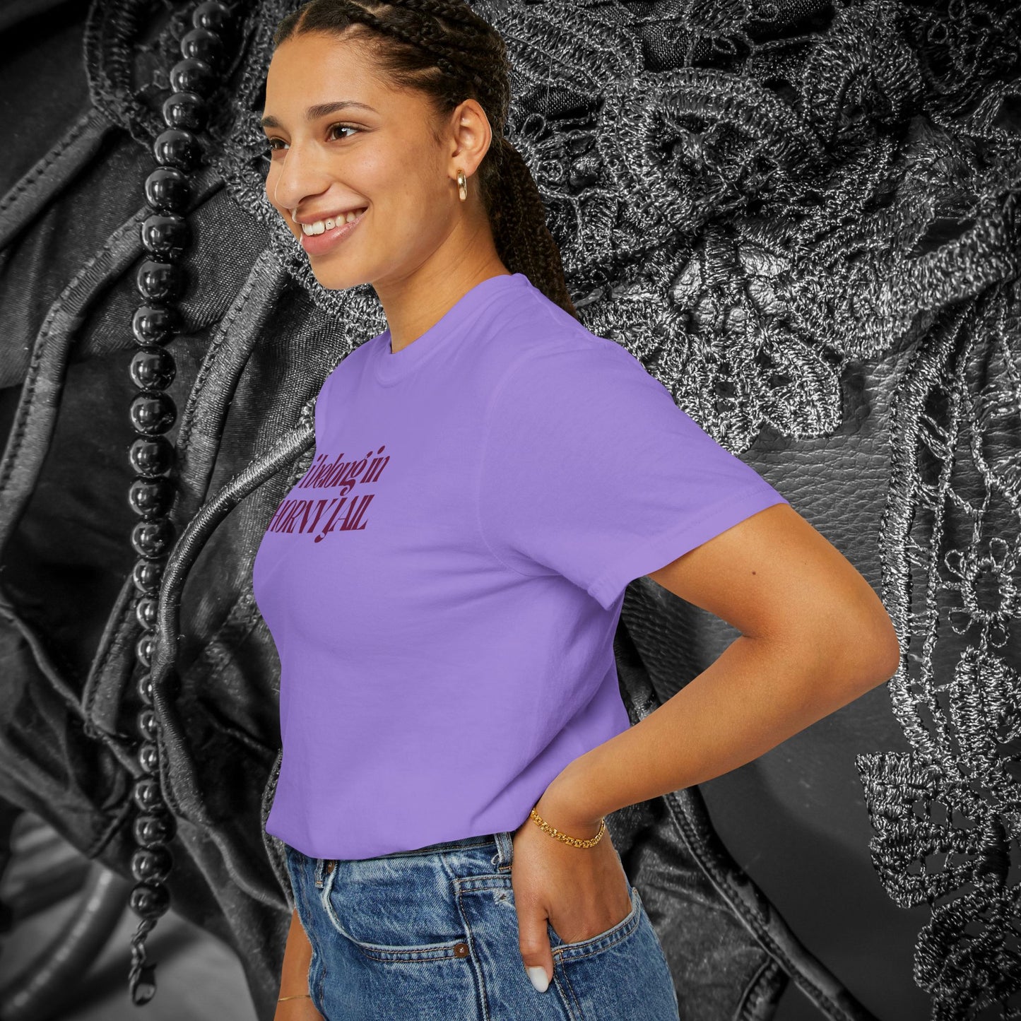 I Belong in Horny Jail, Fun Adult Gift, Inappropriate Offensive Ladies tshirt
