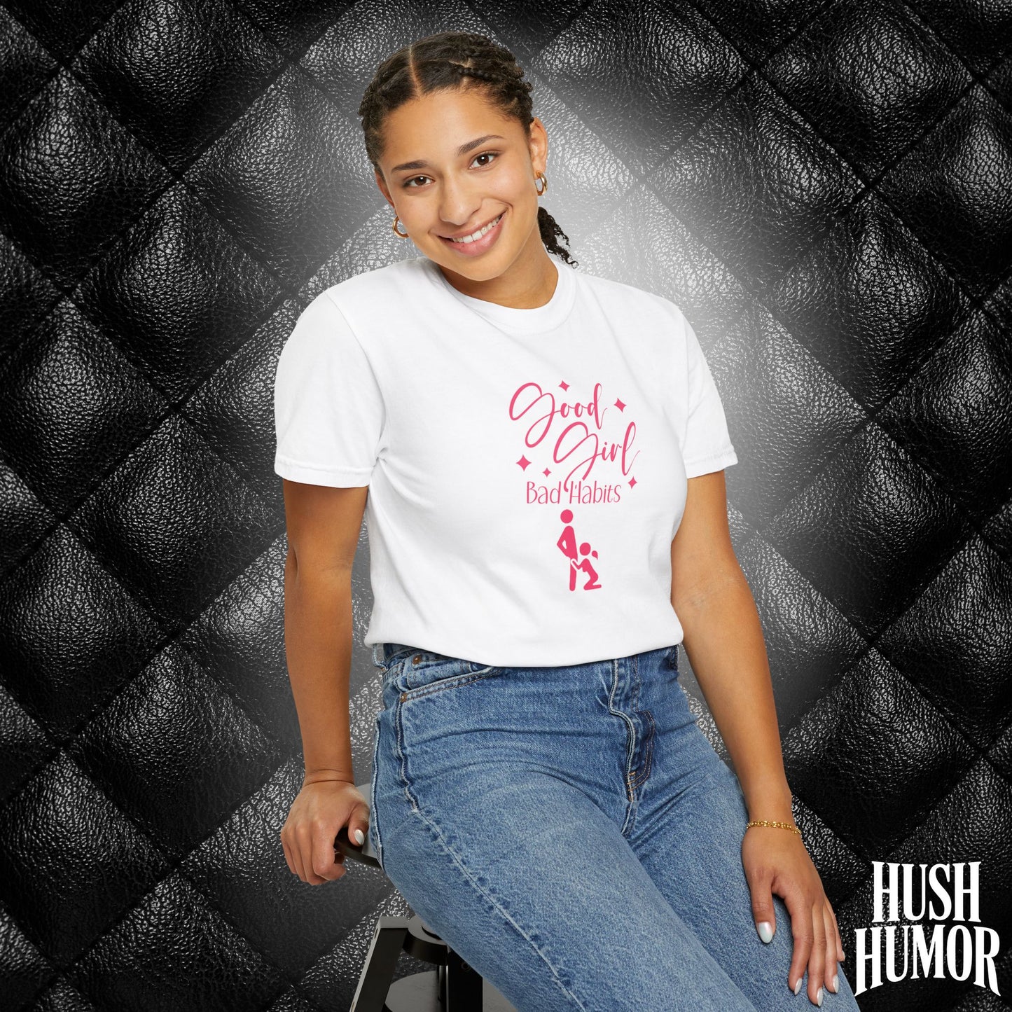 Good Girl Bad Habits Shirt – Funny Oral Sex Graphic Tee for Naughty Wife