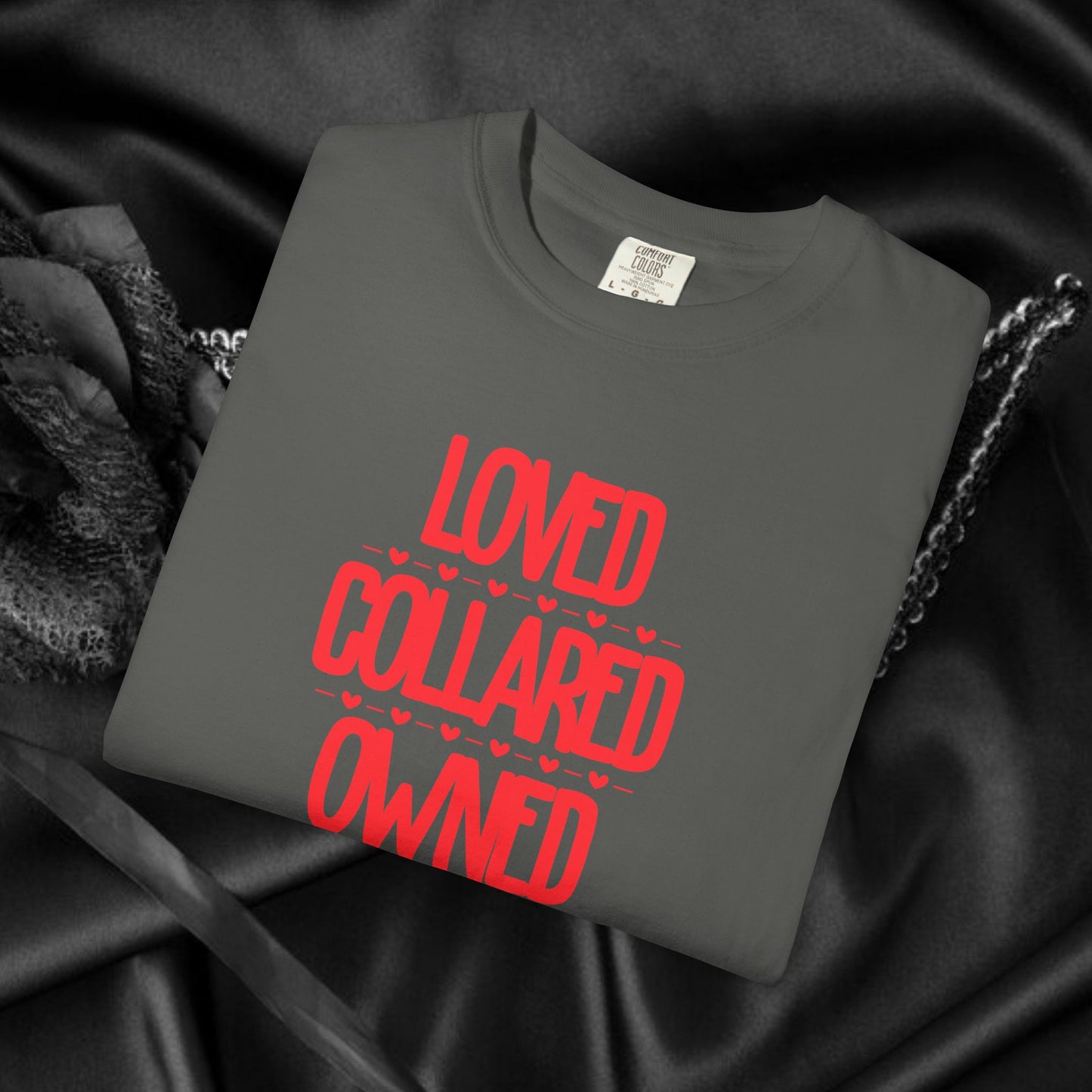 BDSM Loved Collared Owned Submissive T-shirt, Unisex Kinky Tee, Submissive Wife Gift, BDSM Apparel