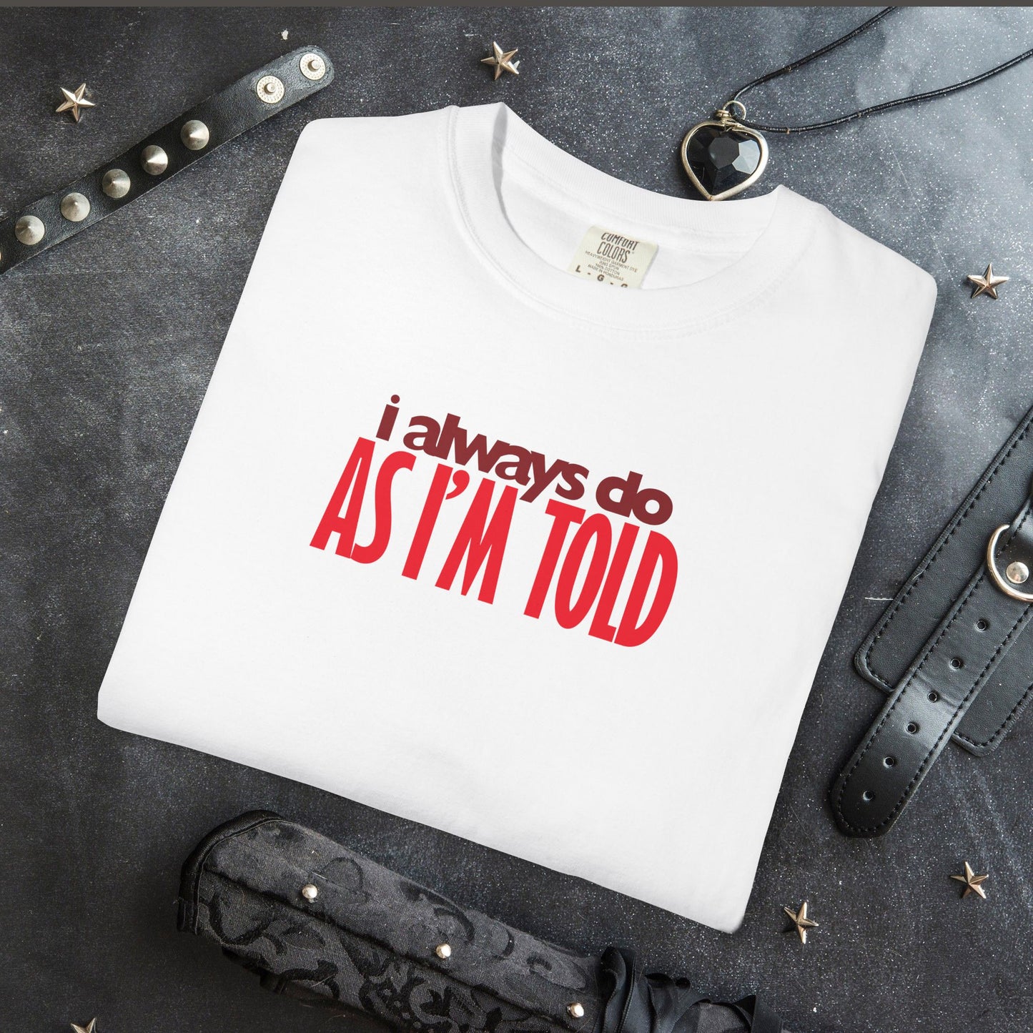 BDSM Apparel I Always Do As I'm Told Tee, Kink Fashion Shirt, Submissive Lover Gift