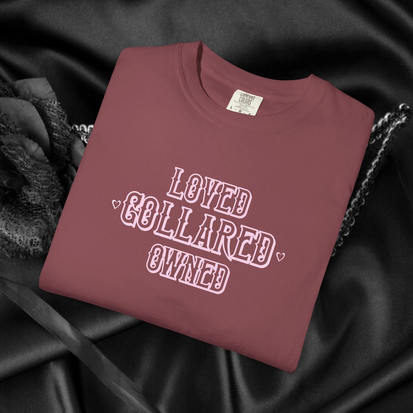 Submissive BDSM Loved Collared Owned T-shirt, Unisex Kinky Tee, Submissive Wife Gift