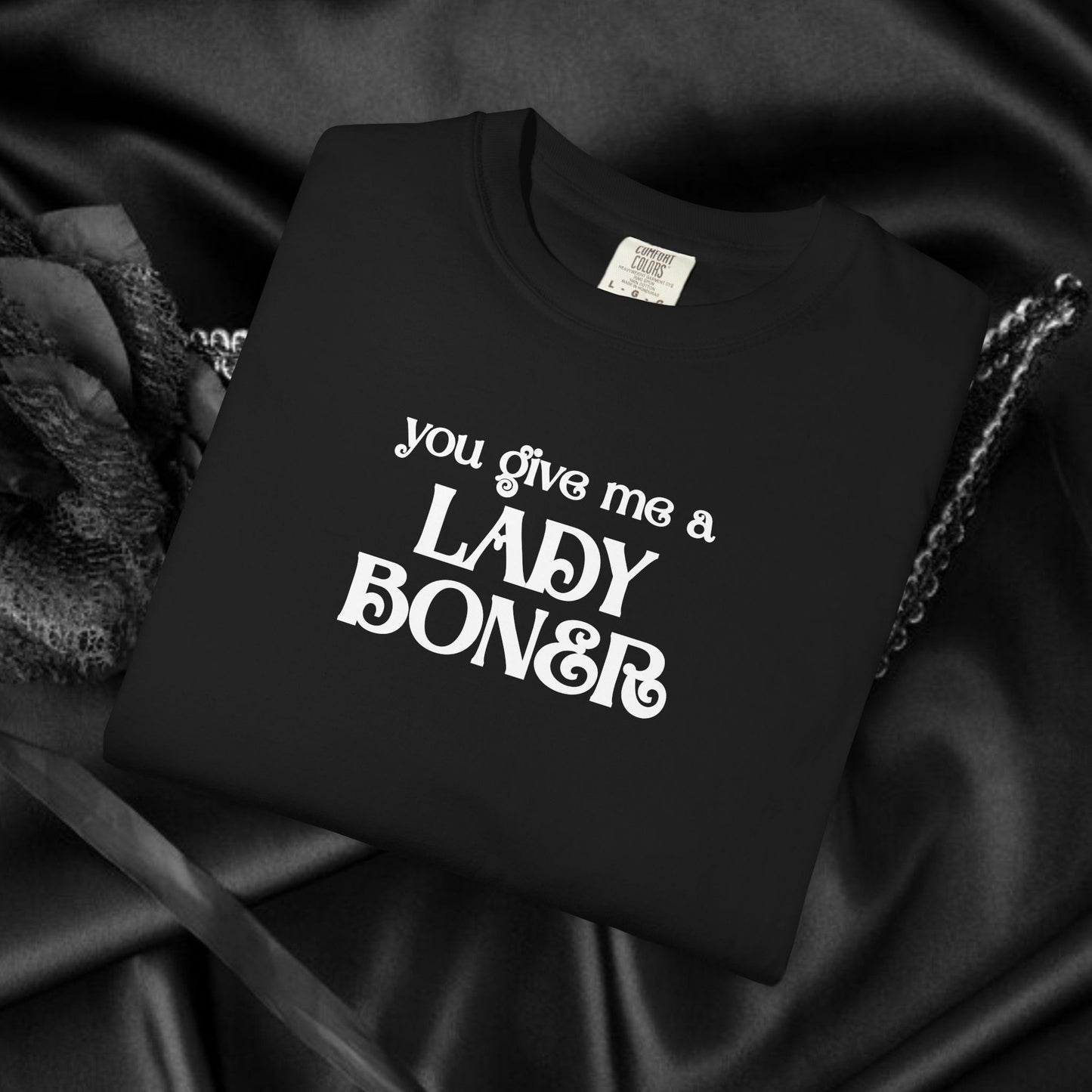 You Give Me a Lady Boner Funny Sex Shirt – Offensive NSFW Tee, Inappropriate Women’s Top, Shocking Party Apparel