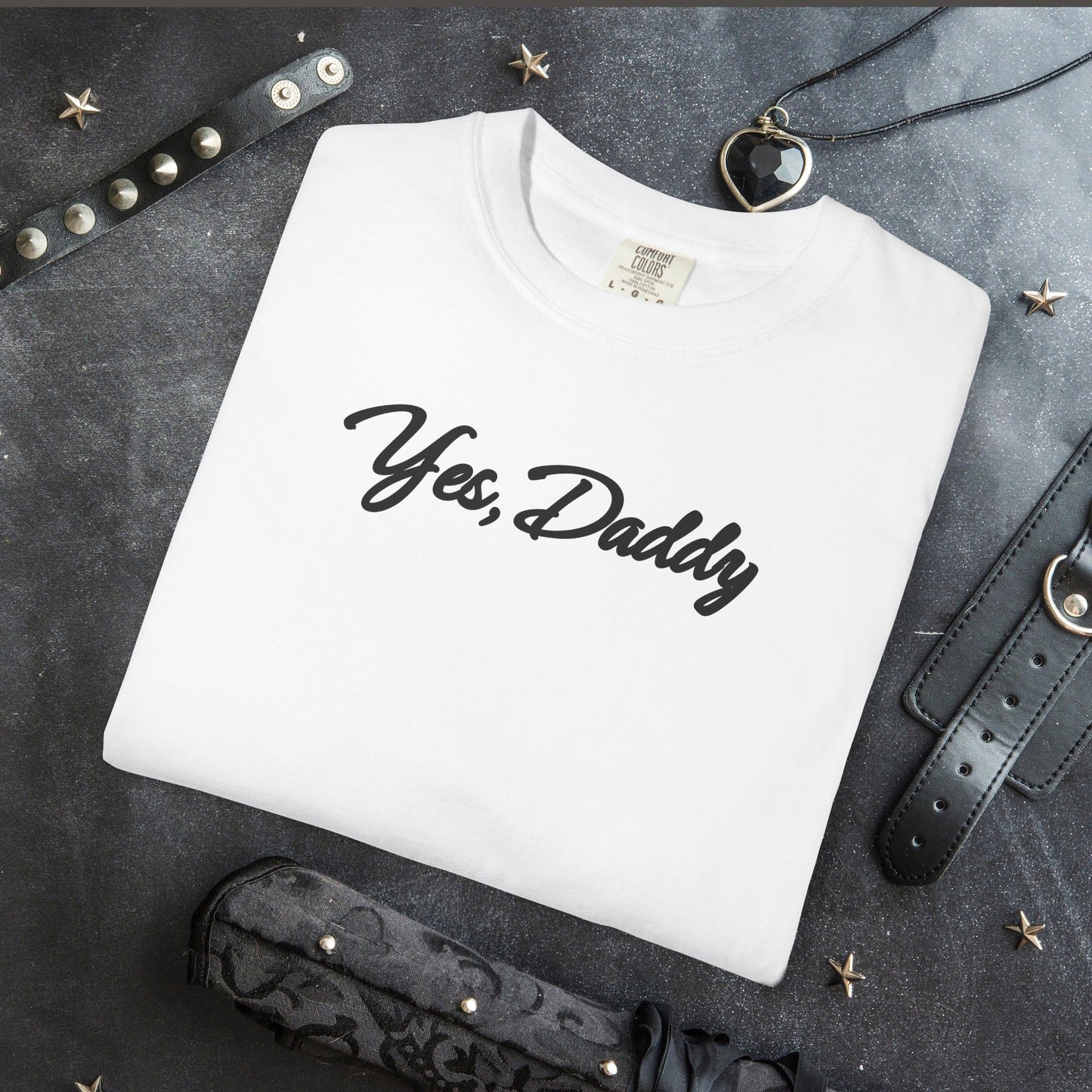 Yes Daddy Shirt – Submissive Wife T-Shirt, Naughty BDSM Graphic Tee for Women, NSFW Dirty Sex Shirt, Offensive Inappropriate Couple Party Shirt