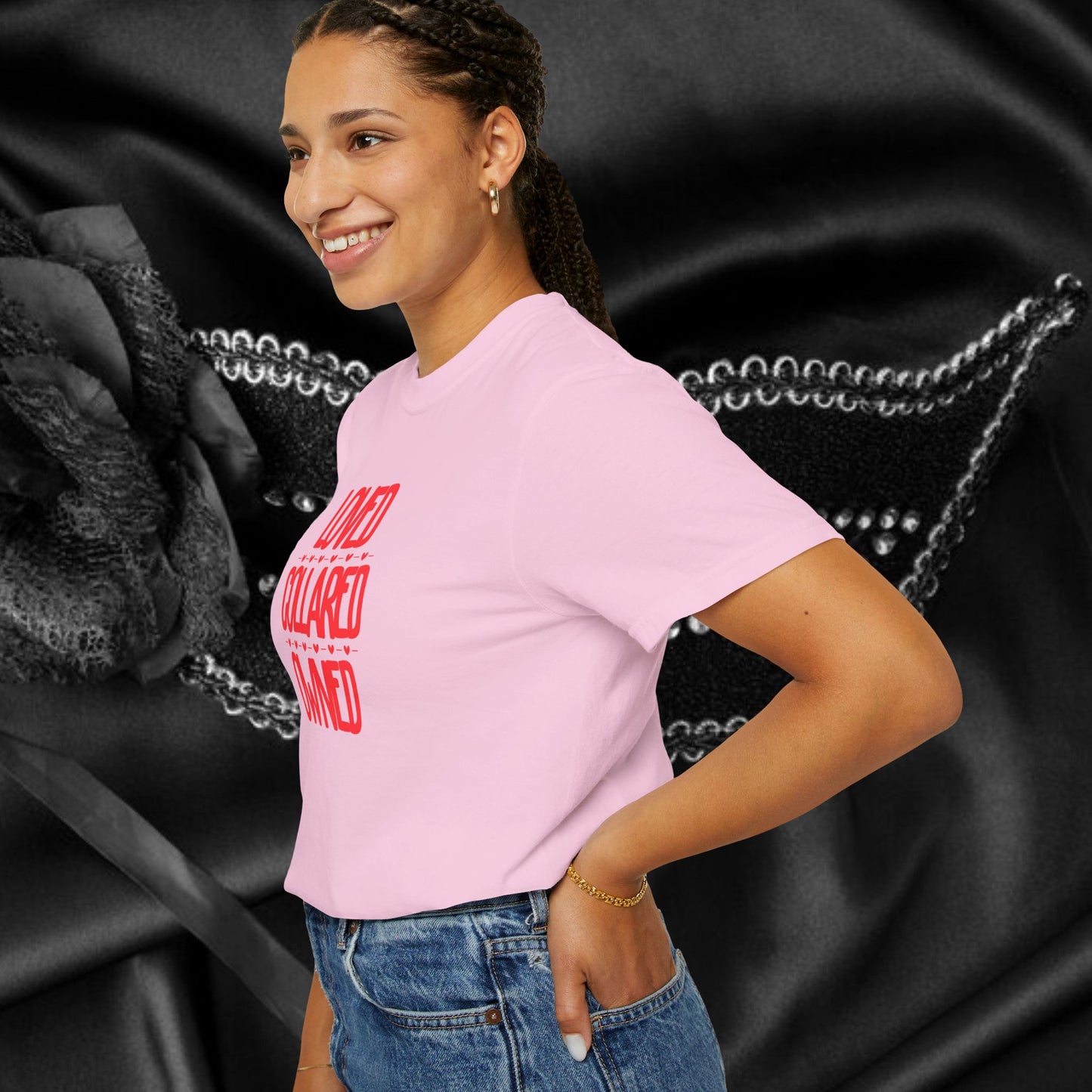 BDSM Loved Collared Owned Submissive T-shirt, Unisex Kinky Tee, Submissive Wife Gift, BDSM Apparel