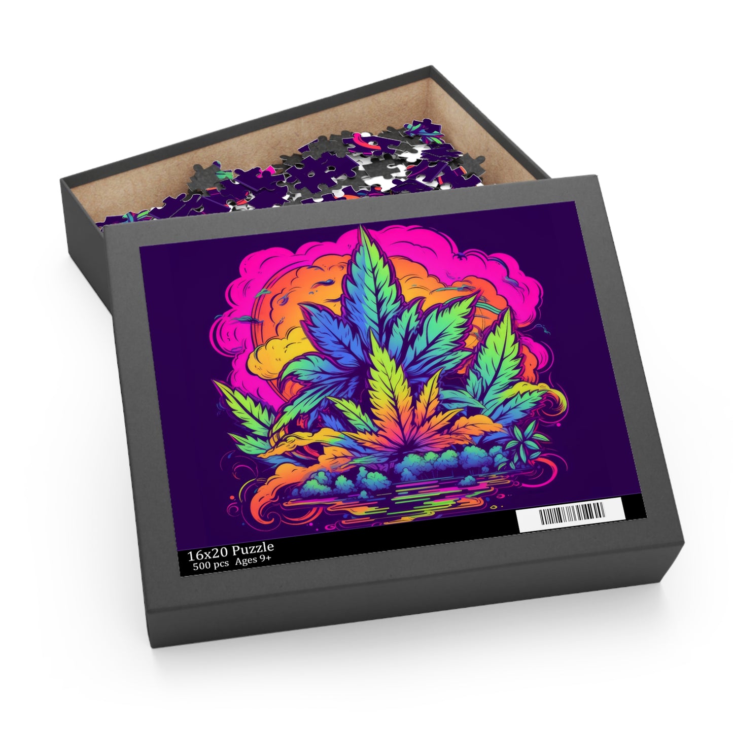 Wild Side Trip – Electric Jungle Puzzle with Neon Burst Fun Adult Activity for Jokers, Tokers, and Smokers gift