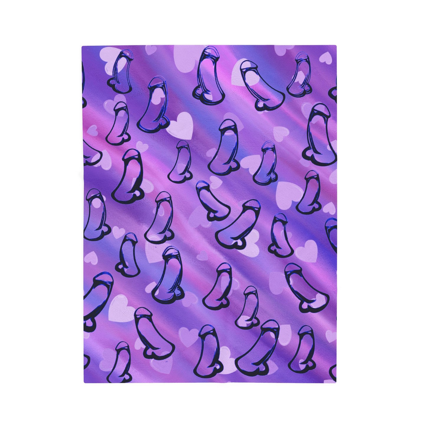 Penis Lover Purple Penis Blanket Gift, Offensive Gag Gift, Rude Adult C*ck Blanket, Naughty Velveteen Plush Blanket