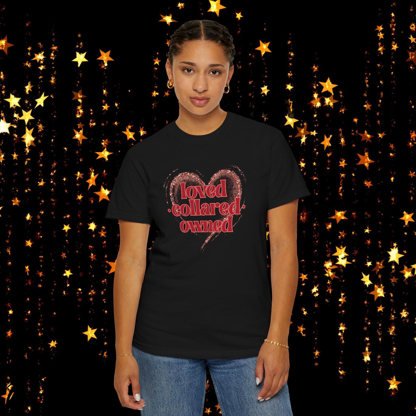 BDSM apparel Loved Collared Owned Submissive T-shirt, Submissive Wife kinky gift