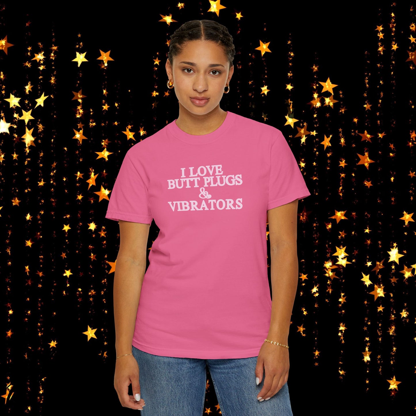 Naughty Adult Humor Unisex T-shirt - I Love Butt Plugs Offensive NSFW Tee