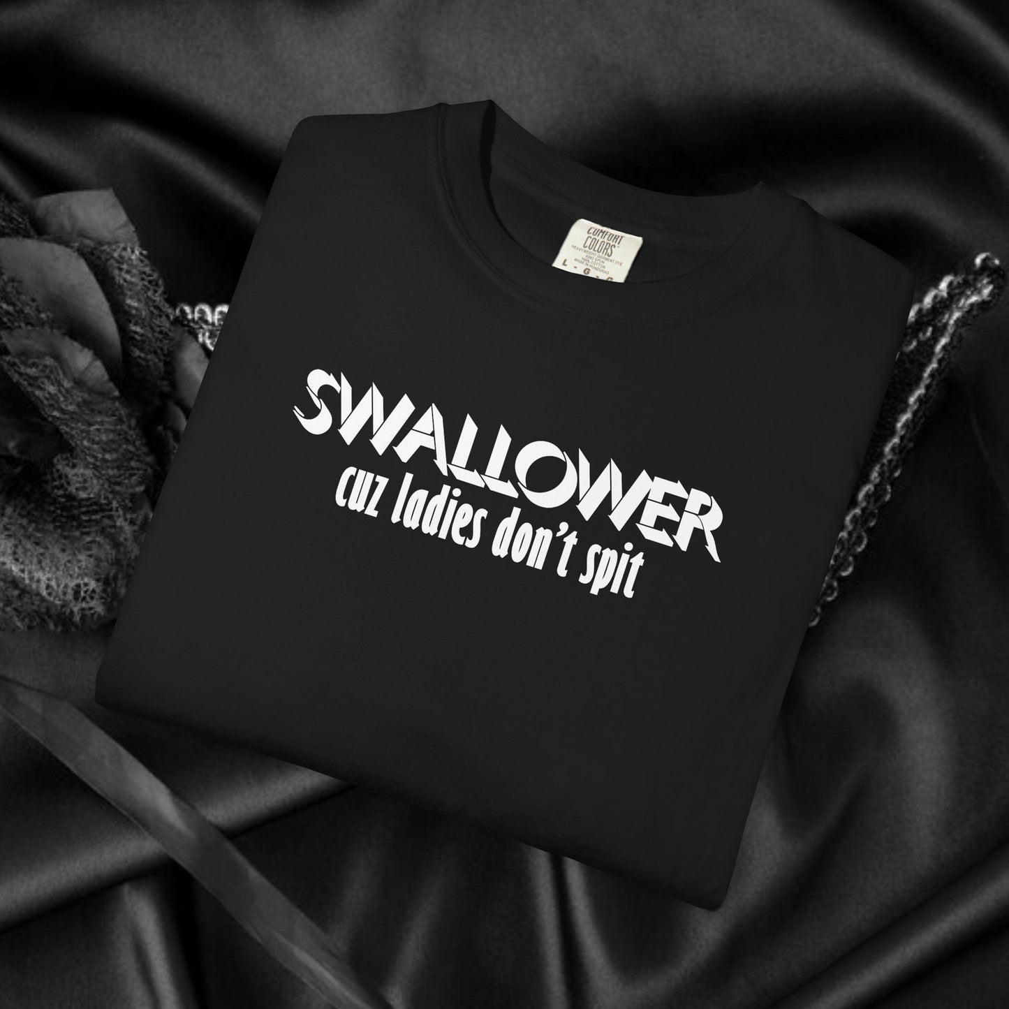 Naughty Swallower T-shirt, Silly Oral Sex Women's Shirt, Fun Adult Humor Tee, Blow j*b Party Apparel, Sexy Wife Gift, Dirty BJ Top