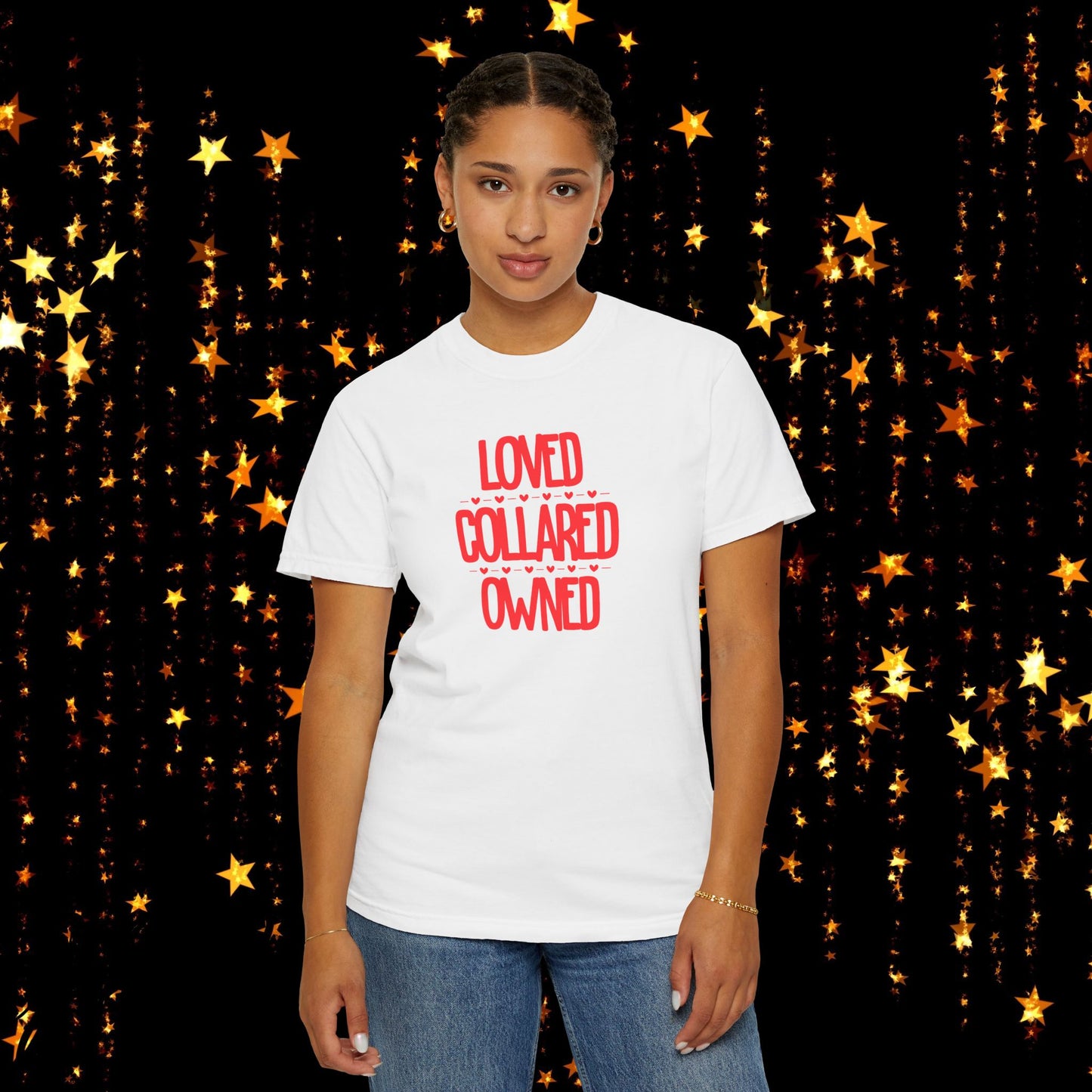 BDSM Loved Collared Owned Submissive T-shirt, Unisex Kinky Tee, Submissive Wife Gift, BDSM Apparel