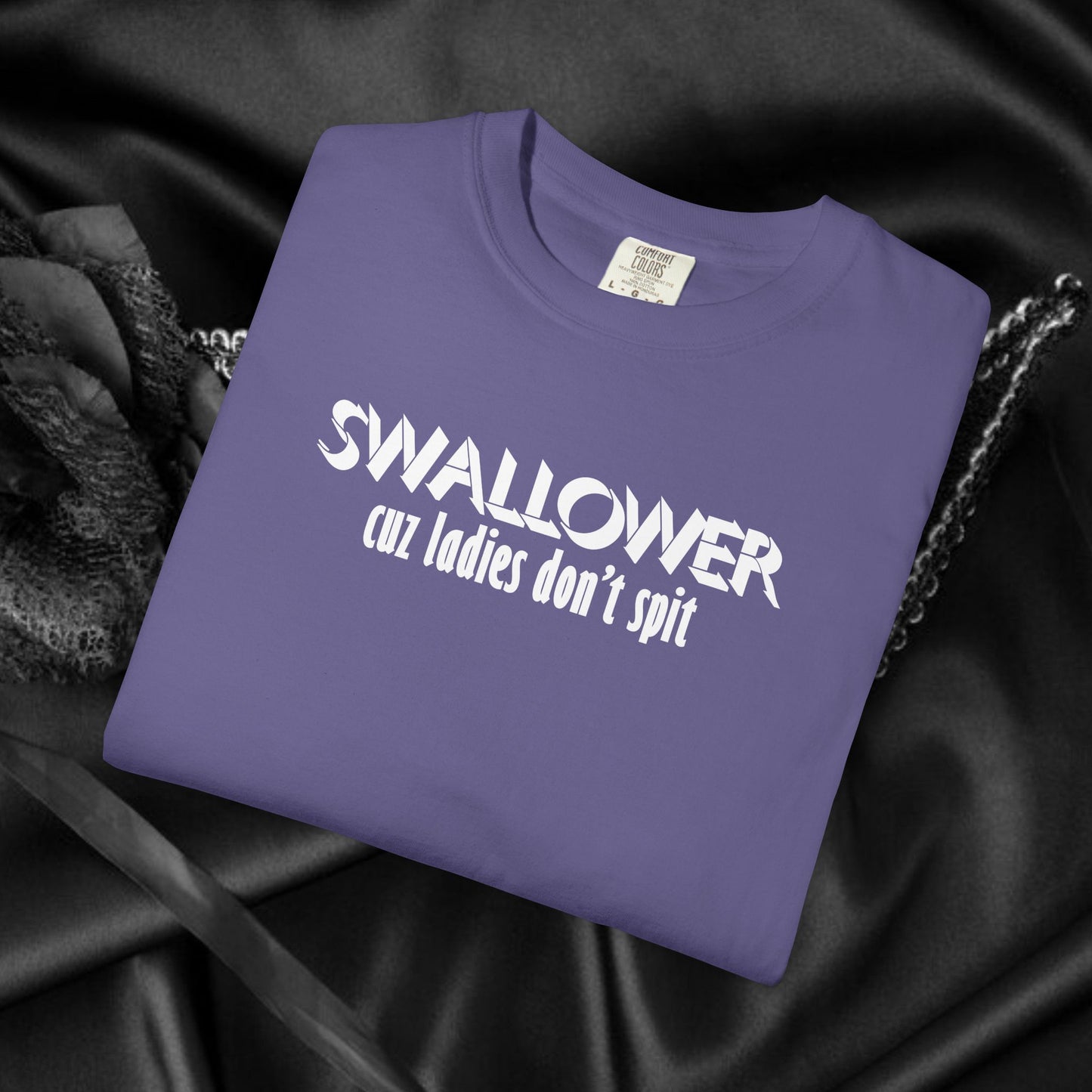 Naughty Swallower T-shirt, Silly Oral Sex Women's Shirt, Fun Adult Humor Tee, Blow j*b Party Apparel, Sexy Wife Gift, Dirty BJ Top