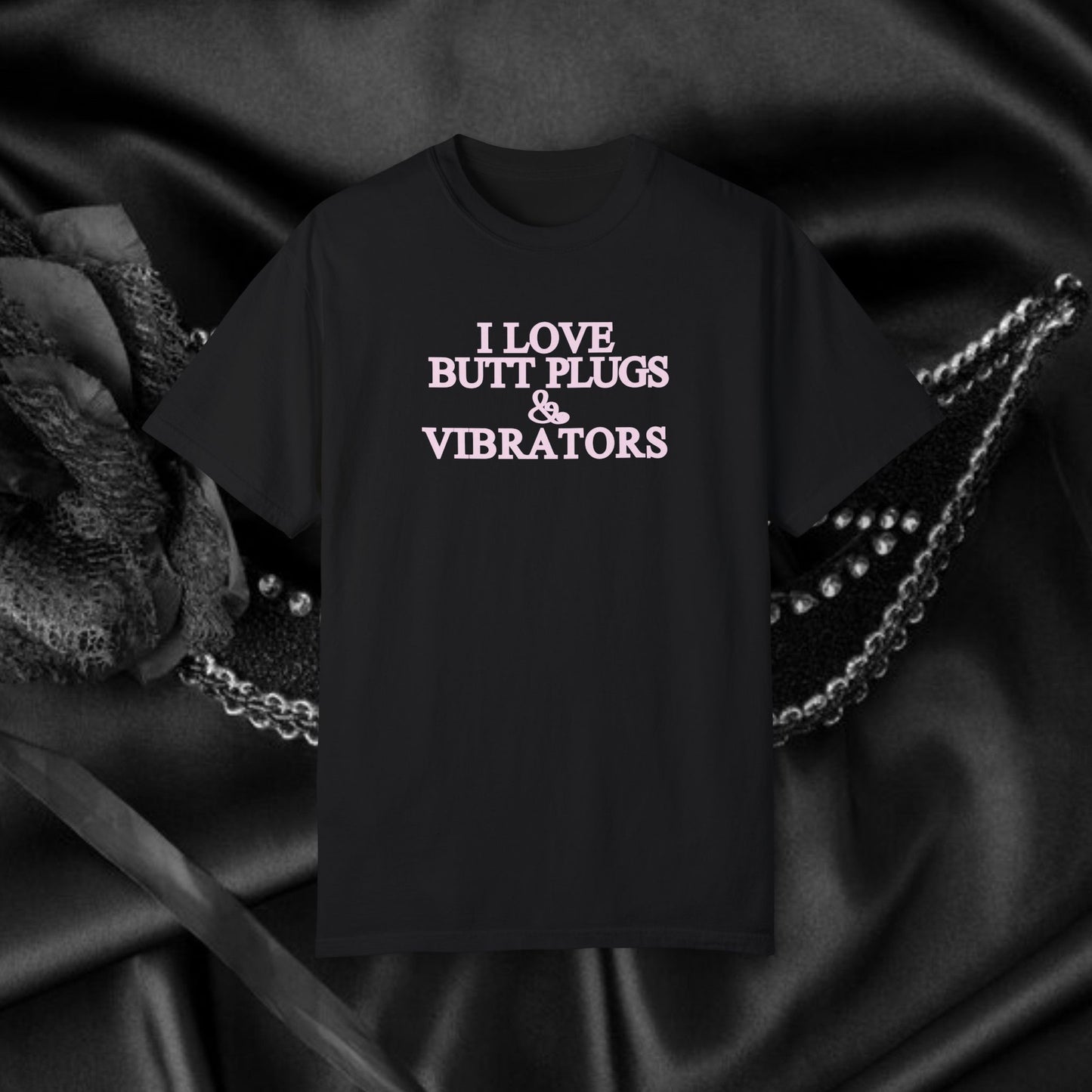 Naughty Adult Humor Unisex T-shirt - I Love Butt Plugs Offensive NSFW Tee
